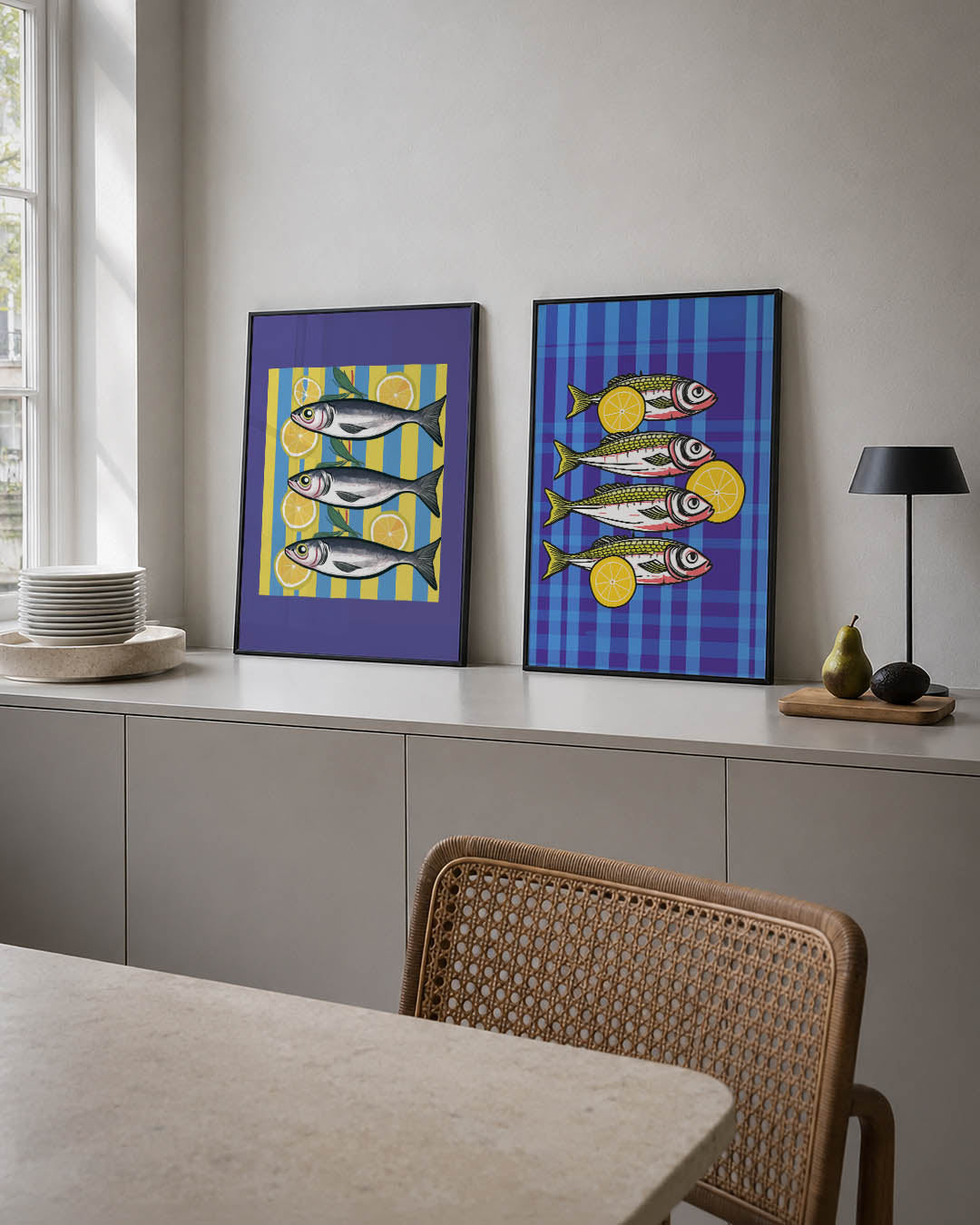 Vissen en citroenen Posterset