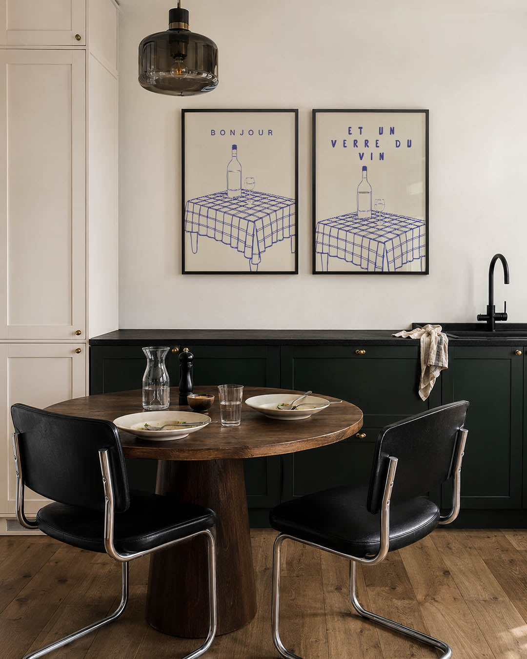 Tafel en fles Posterset