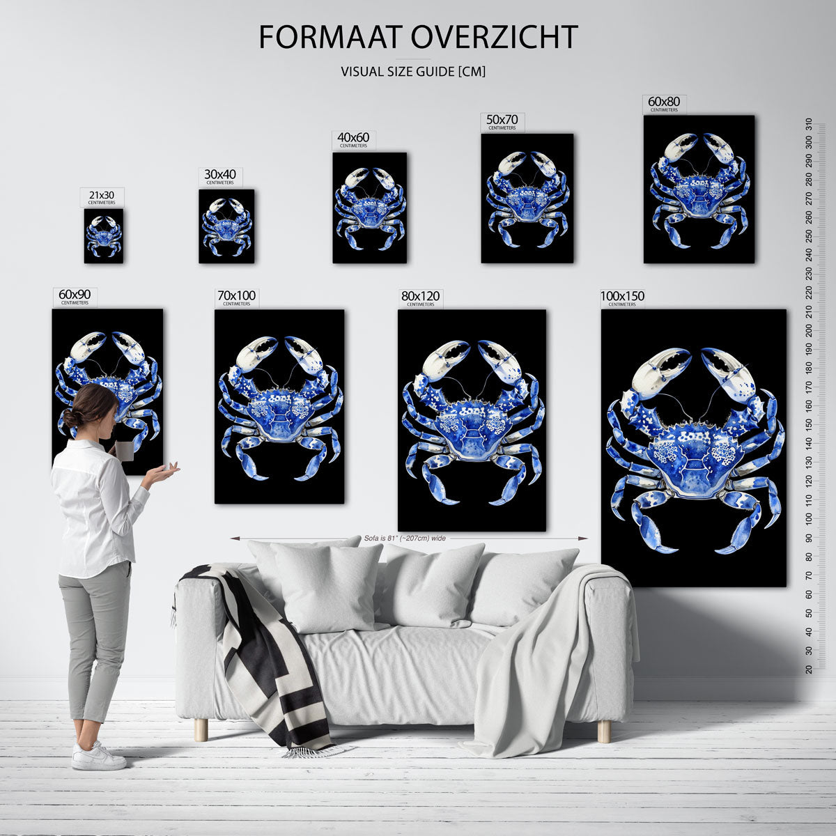Blauwe krab Poster