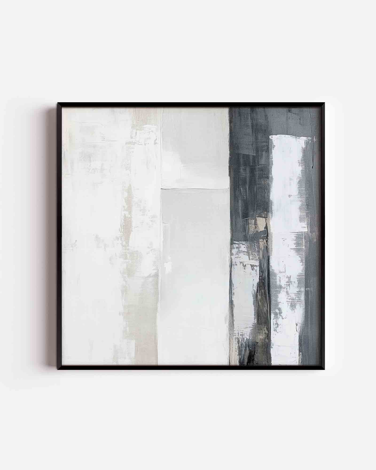 Abstracte grijs en wit Poster
