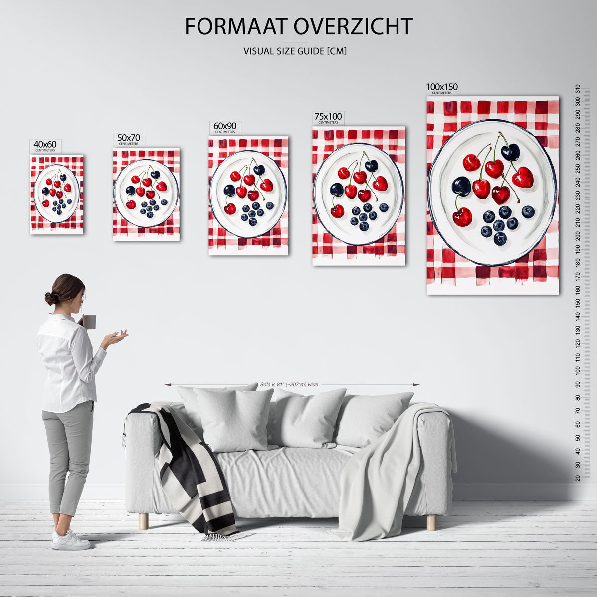Fruit op bord Kunstwerk