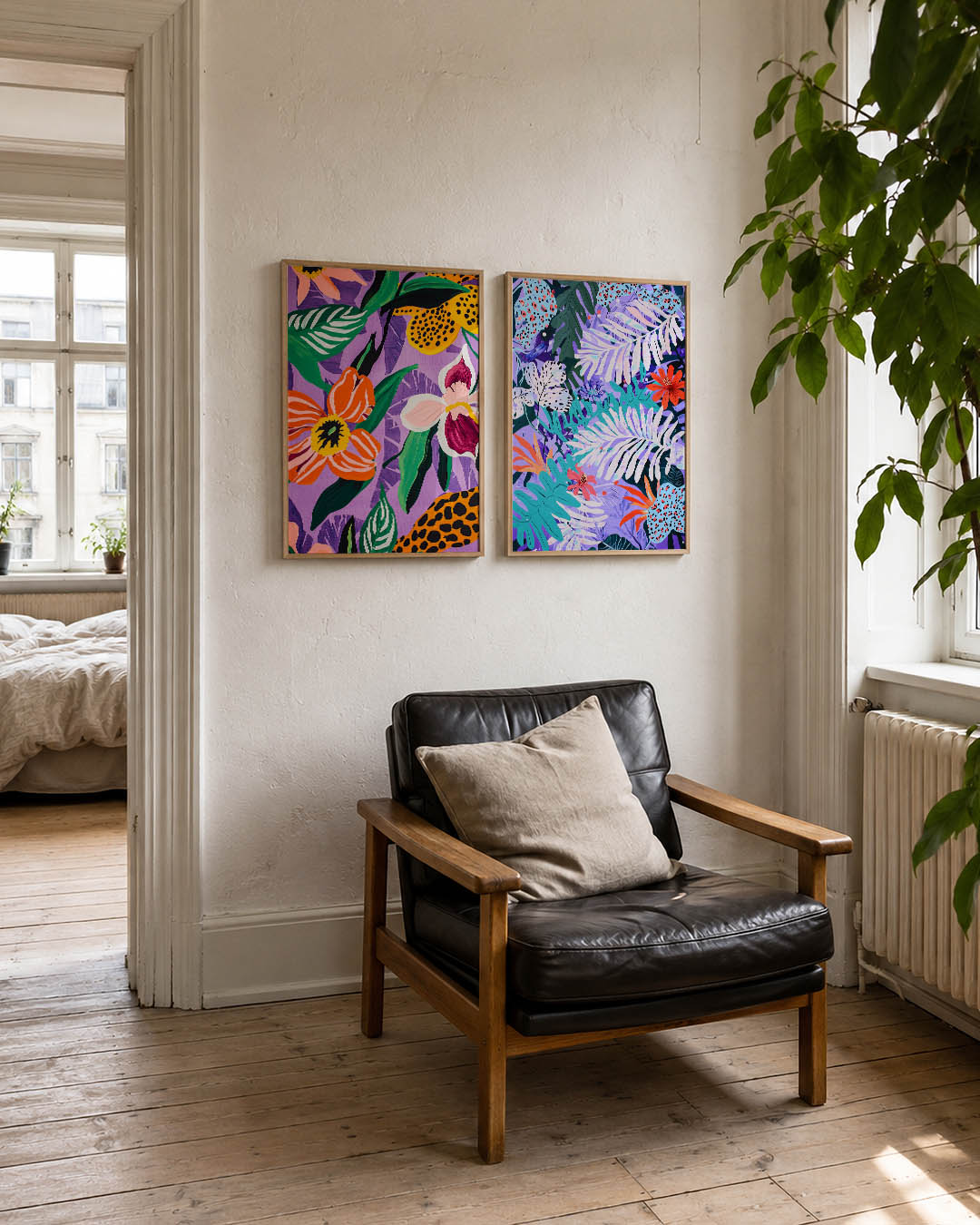 Kleurrijke bloemenpracht Posterset