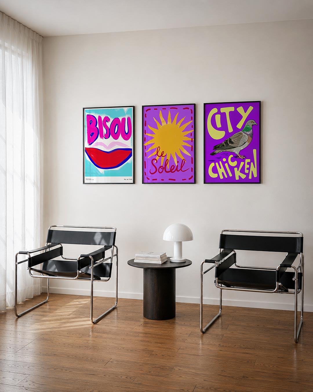 Kleurrijke kus Posterset