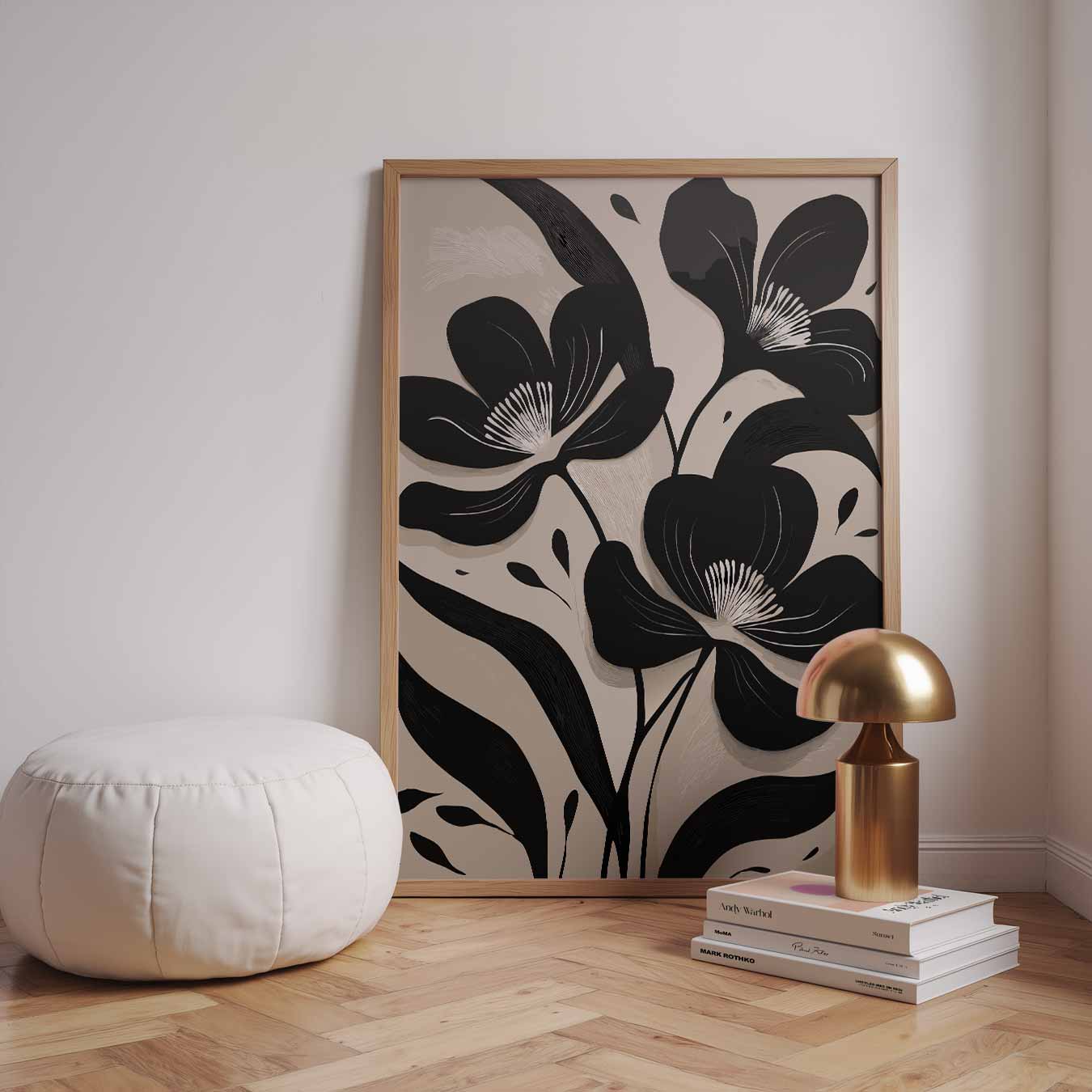 Stijlvolle Bloemenillustratie Poster-WallArtistic