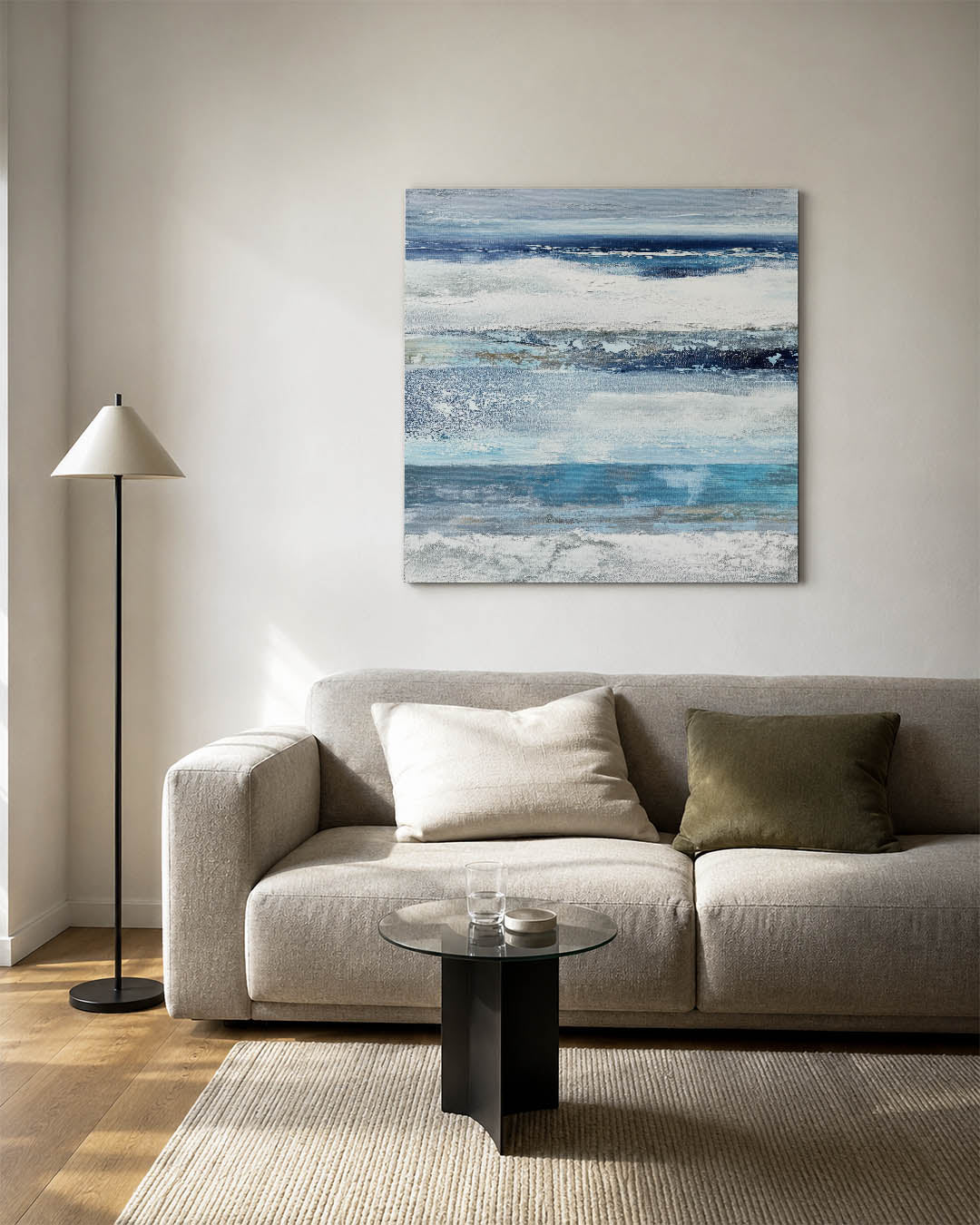 Horizontale kleurenlagen Kunstwerk