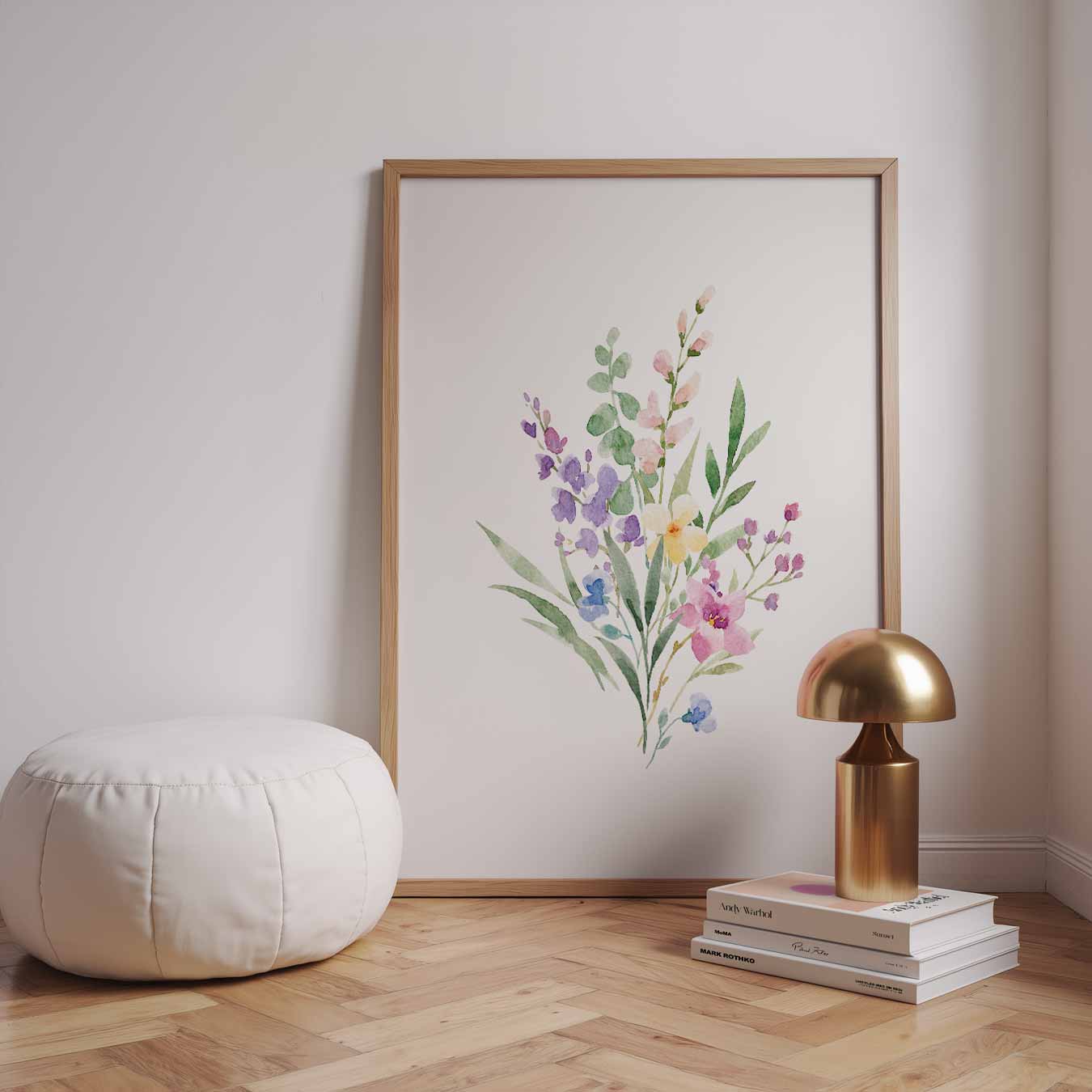 Romantische Bloemen Waterverf Poster-WallArtistic
