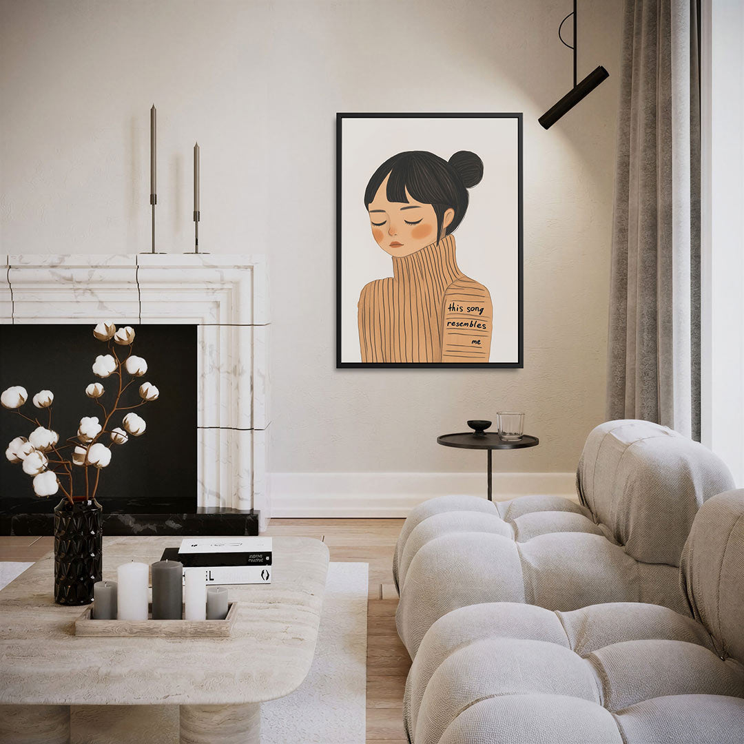 Dromerige portret illustratie Kunstwerk