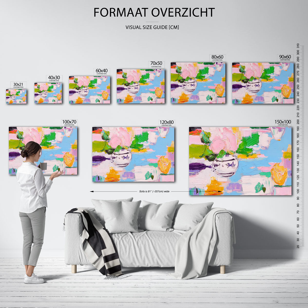 Bloemen in vaas Poster