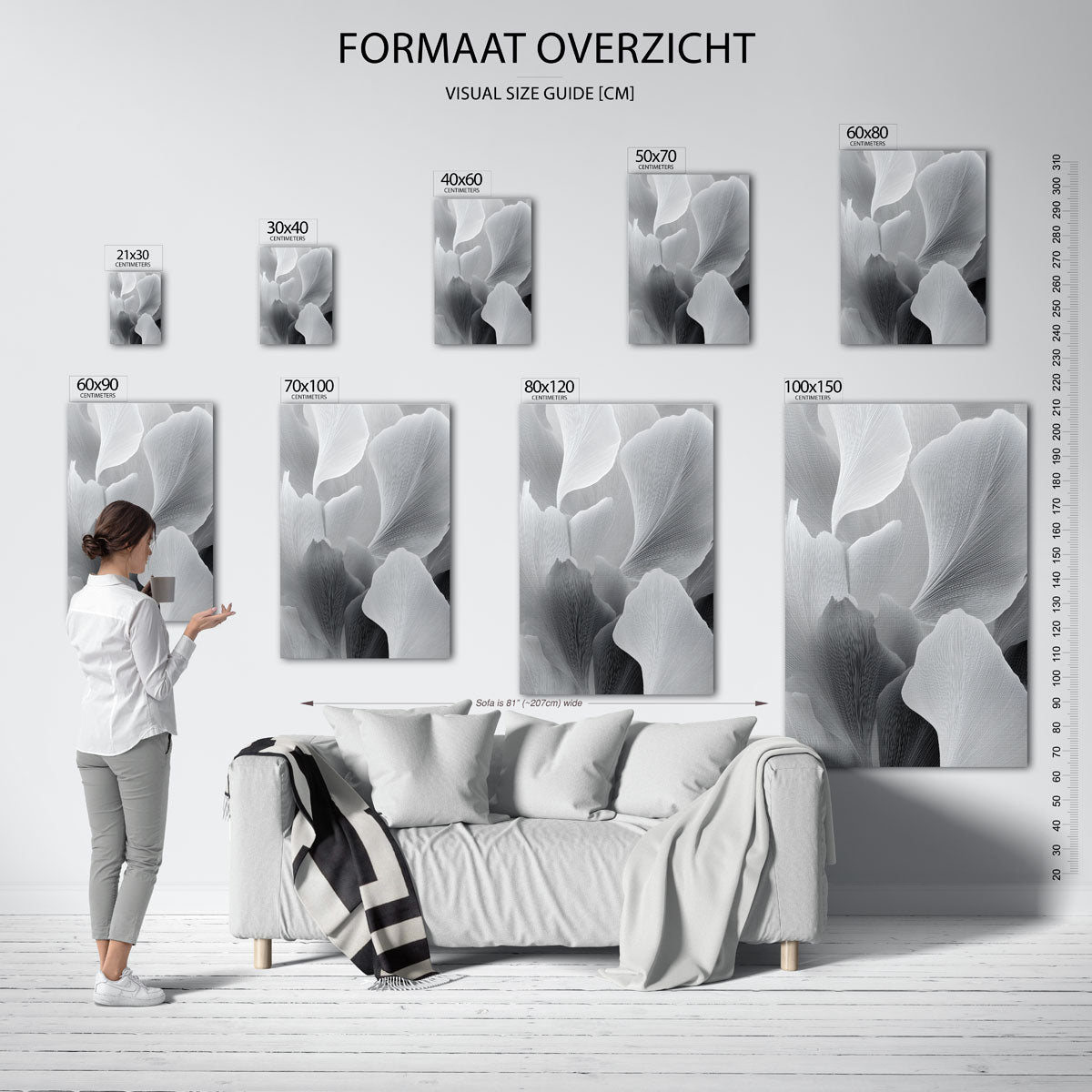 Abstracte bladeren Poster