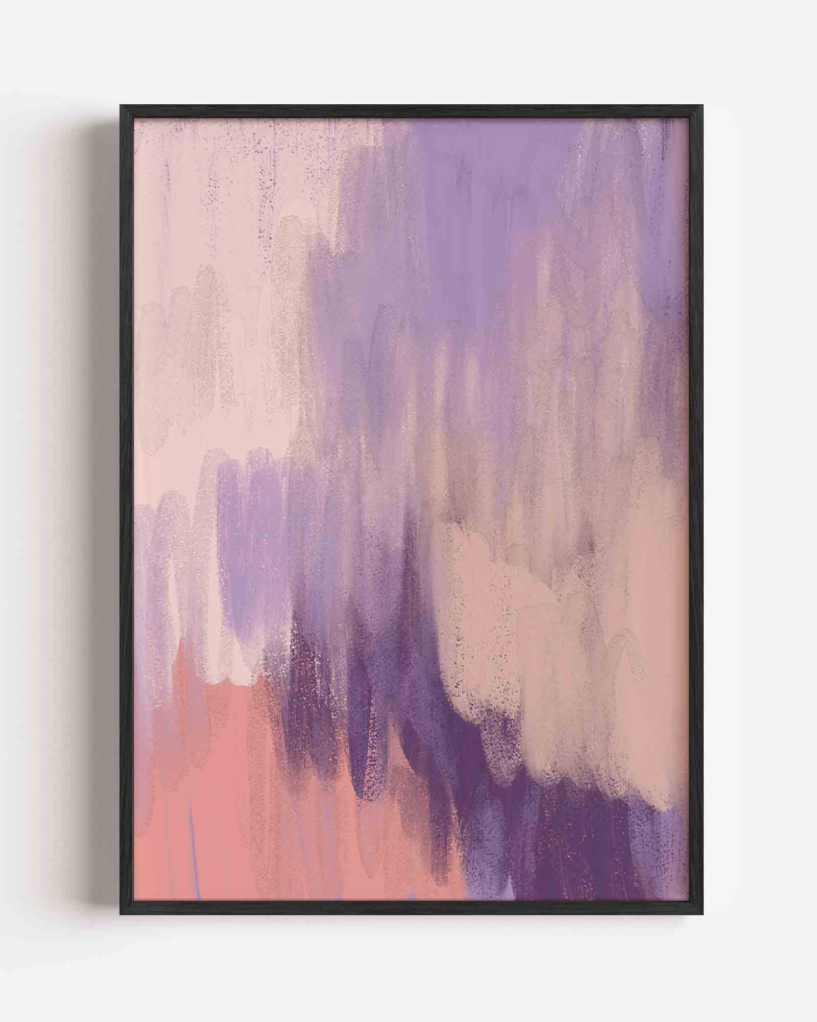 Abstracte paarse Poster