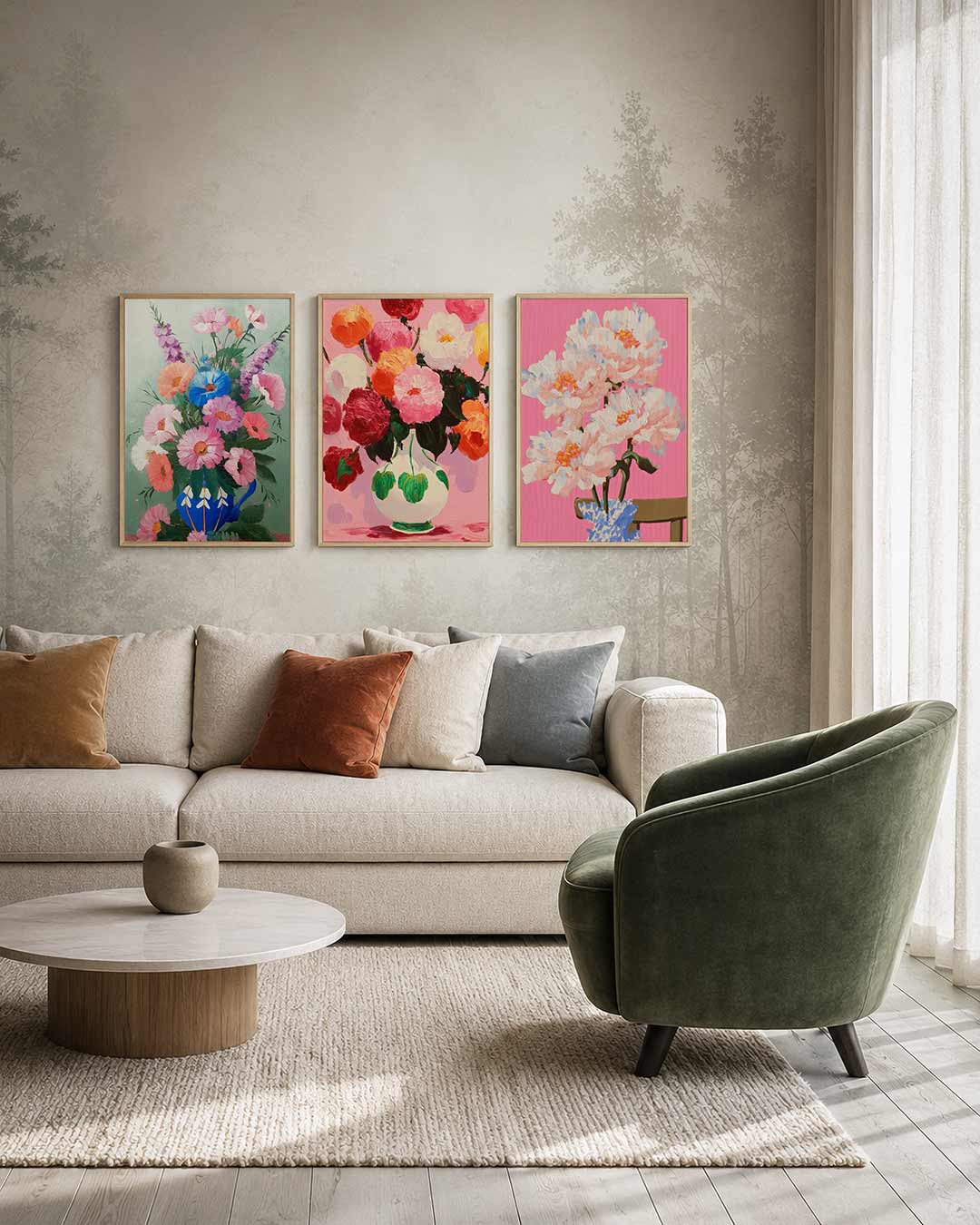 Bloemenpracht in vaas Posterset