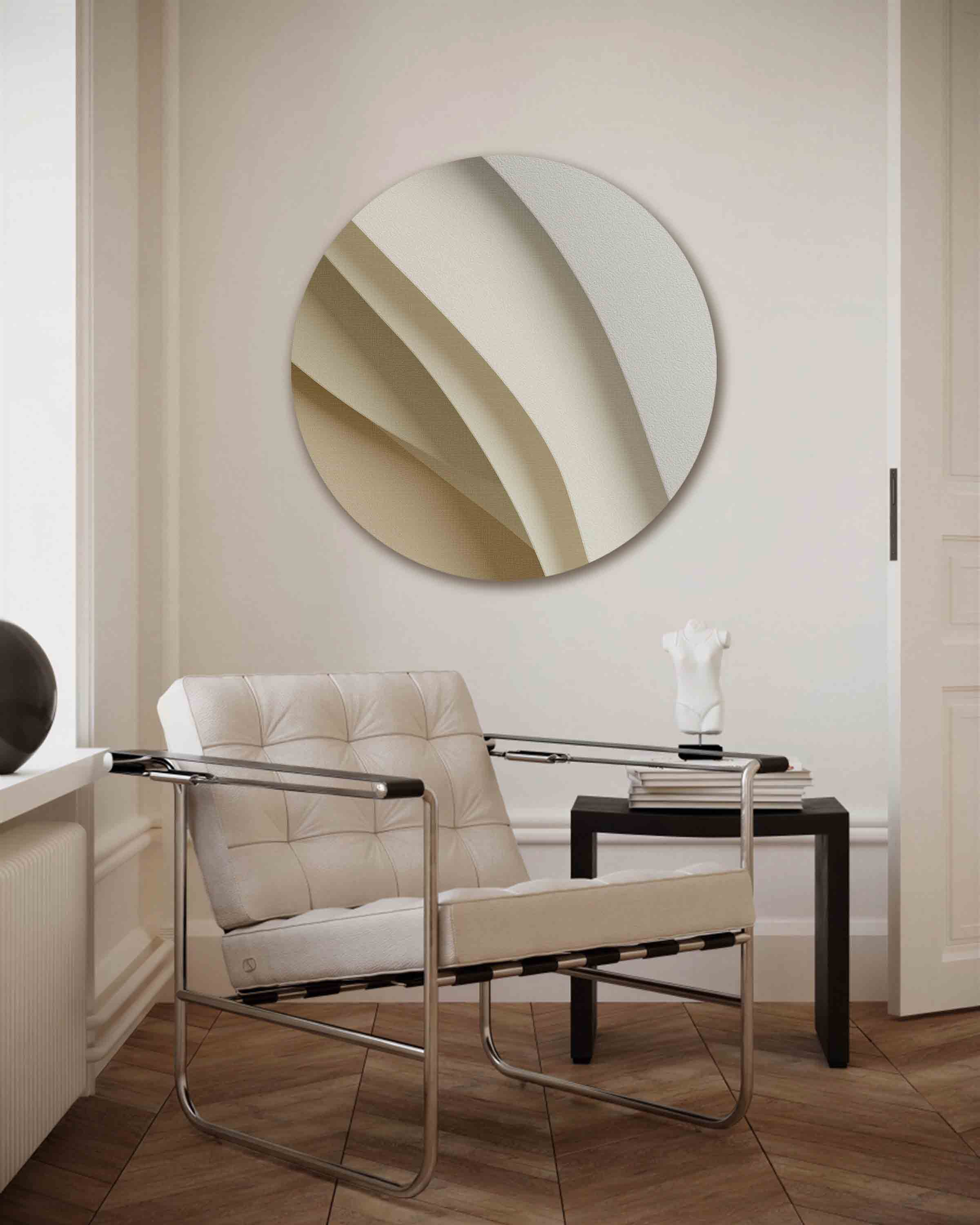 Gelaagde beige Muurcirkel