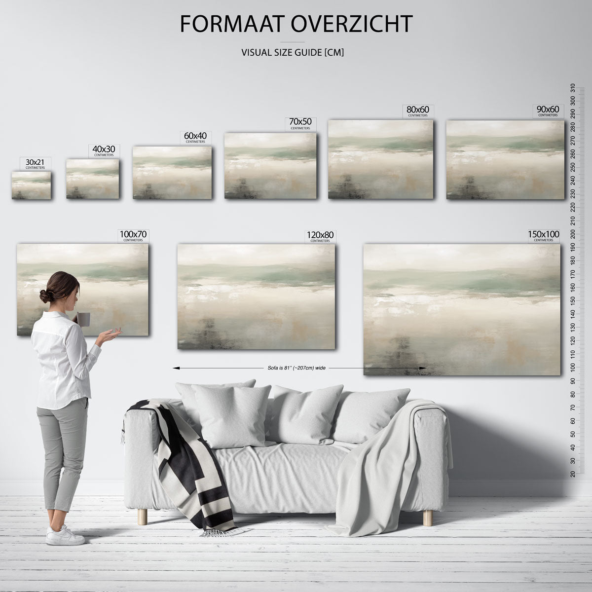 Abstracte landschapsweergave Poster