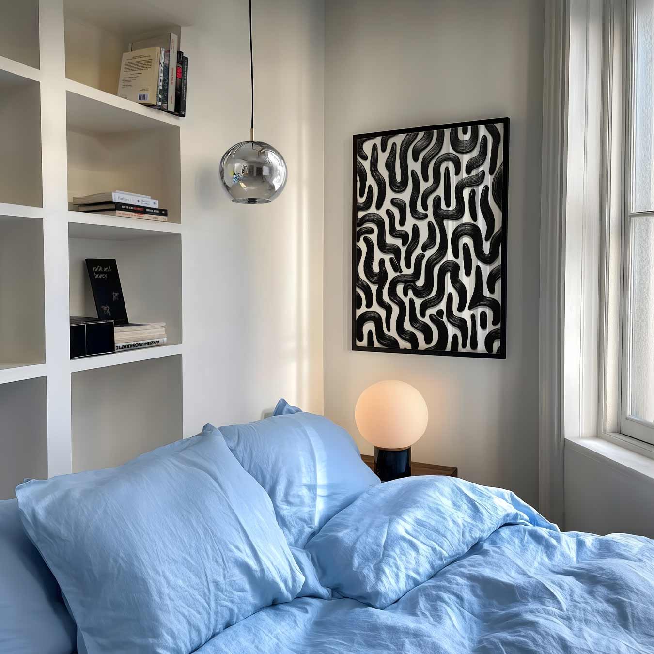 Moderne Zwart-witte Kunstposter-WallArtistic