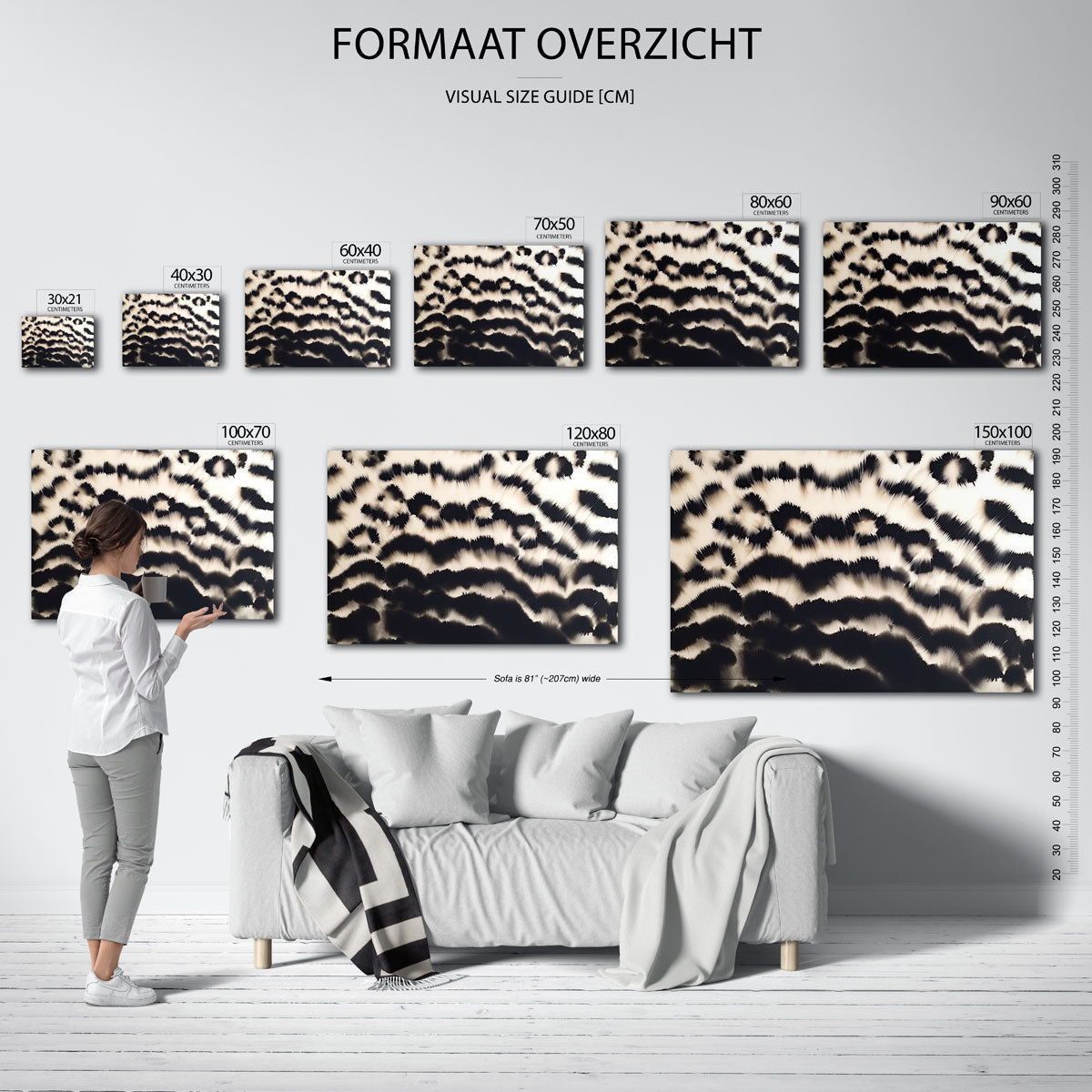 Zwart wit patroon Poster