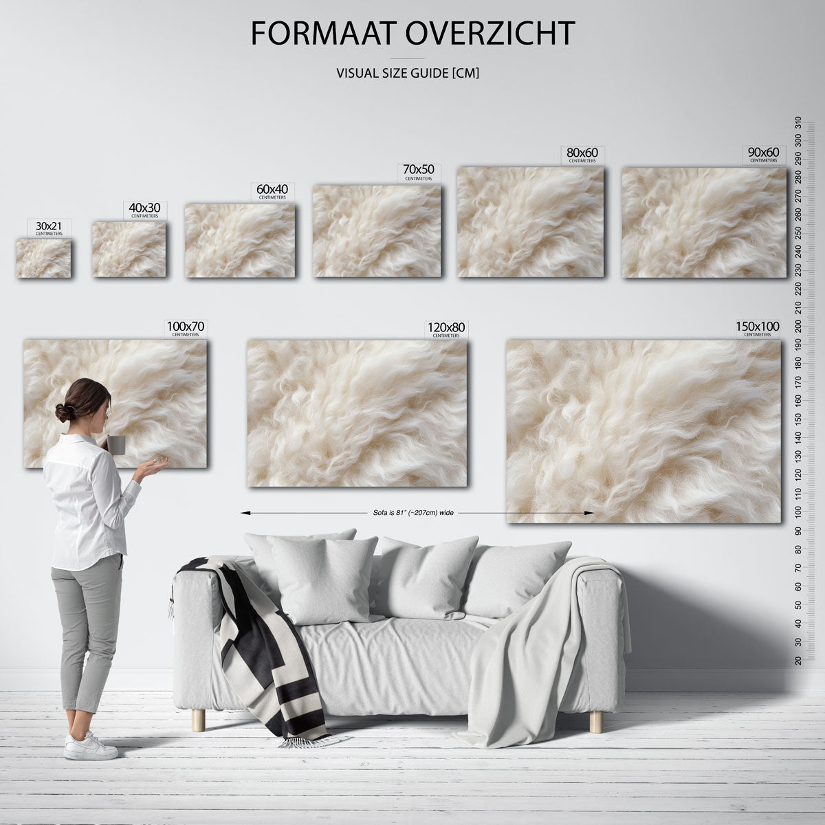Wollige textuur Poster