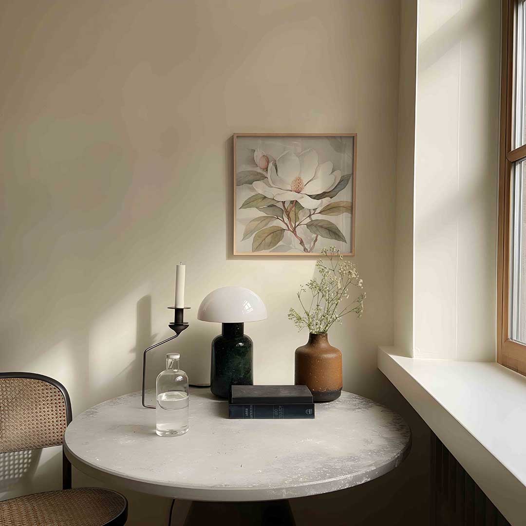 Witte bloem Poster
