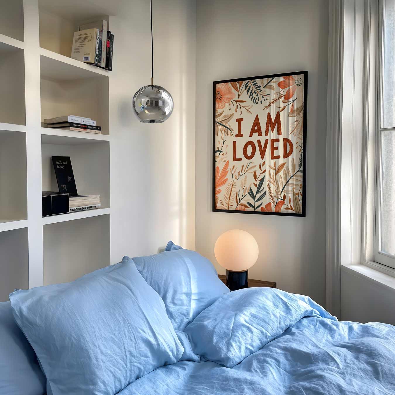 Ik Ben Geliefd Bloemenposter-WallArtistic