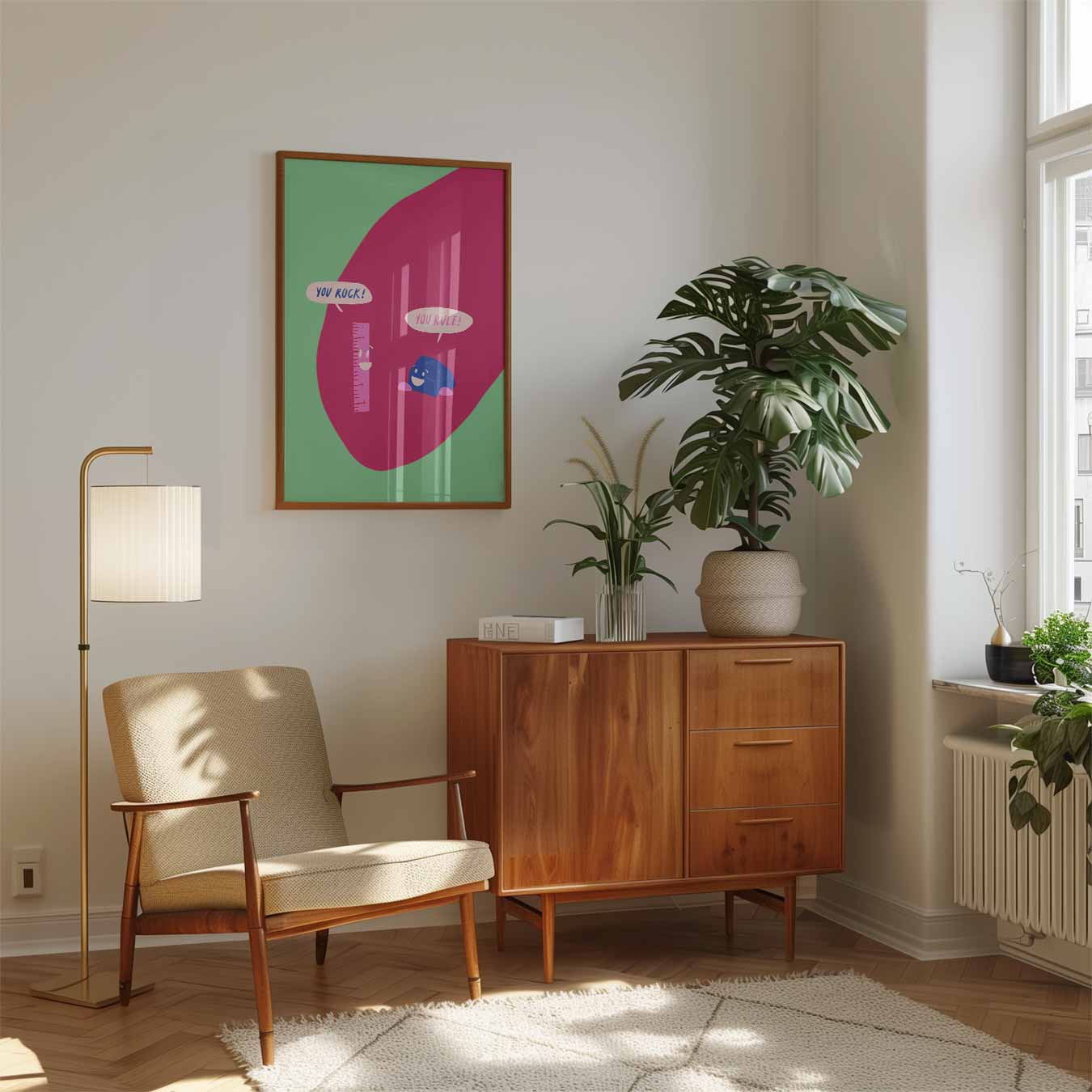 Vrolijke Complimentenposter-WallArtistic