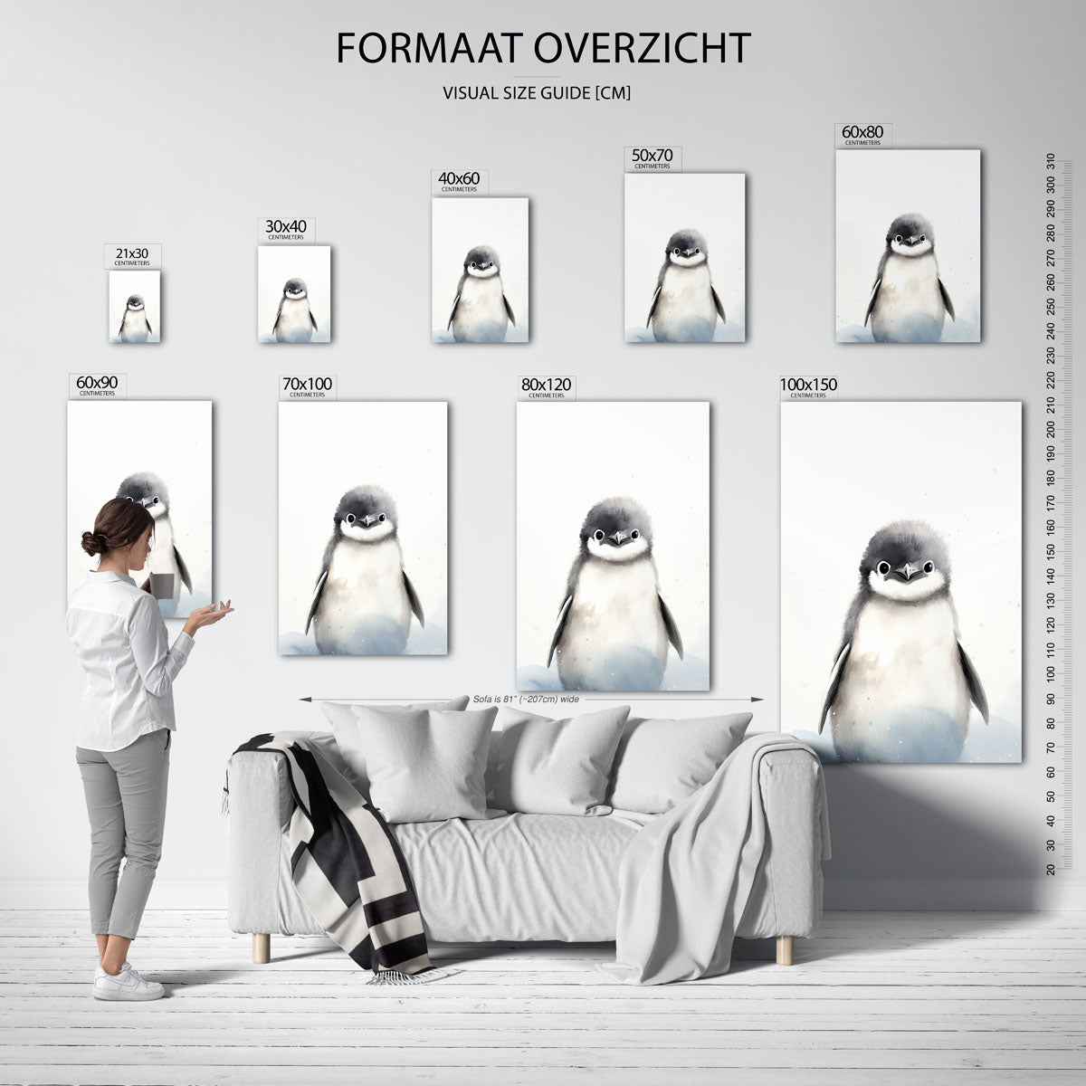 Schattige pinguïn Poster