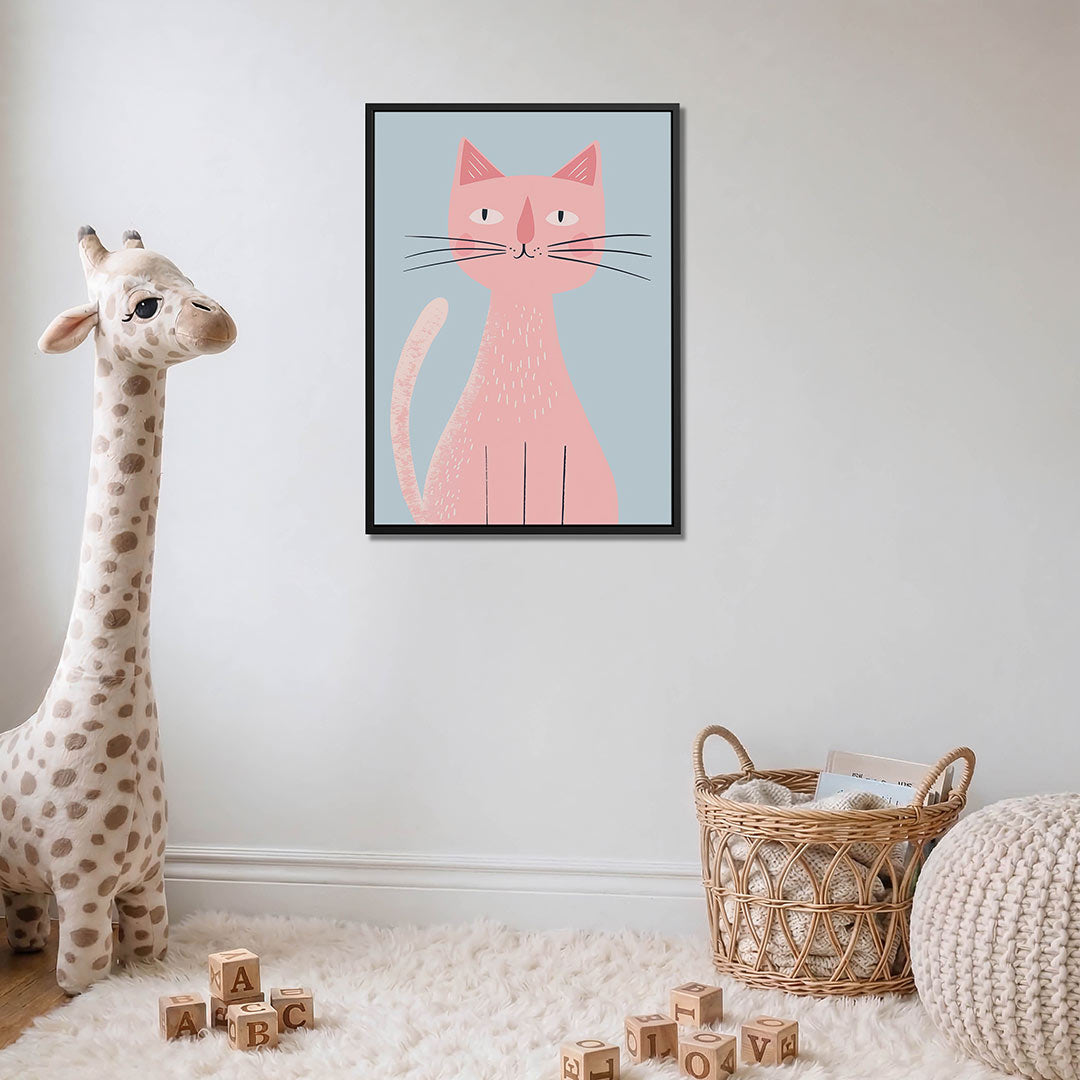 Speelse kat illustratie Kunstwerk