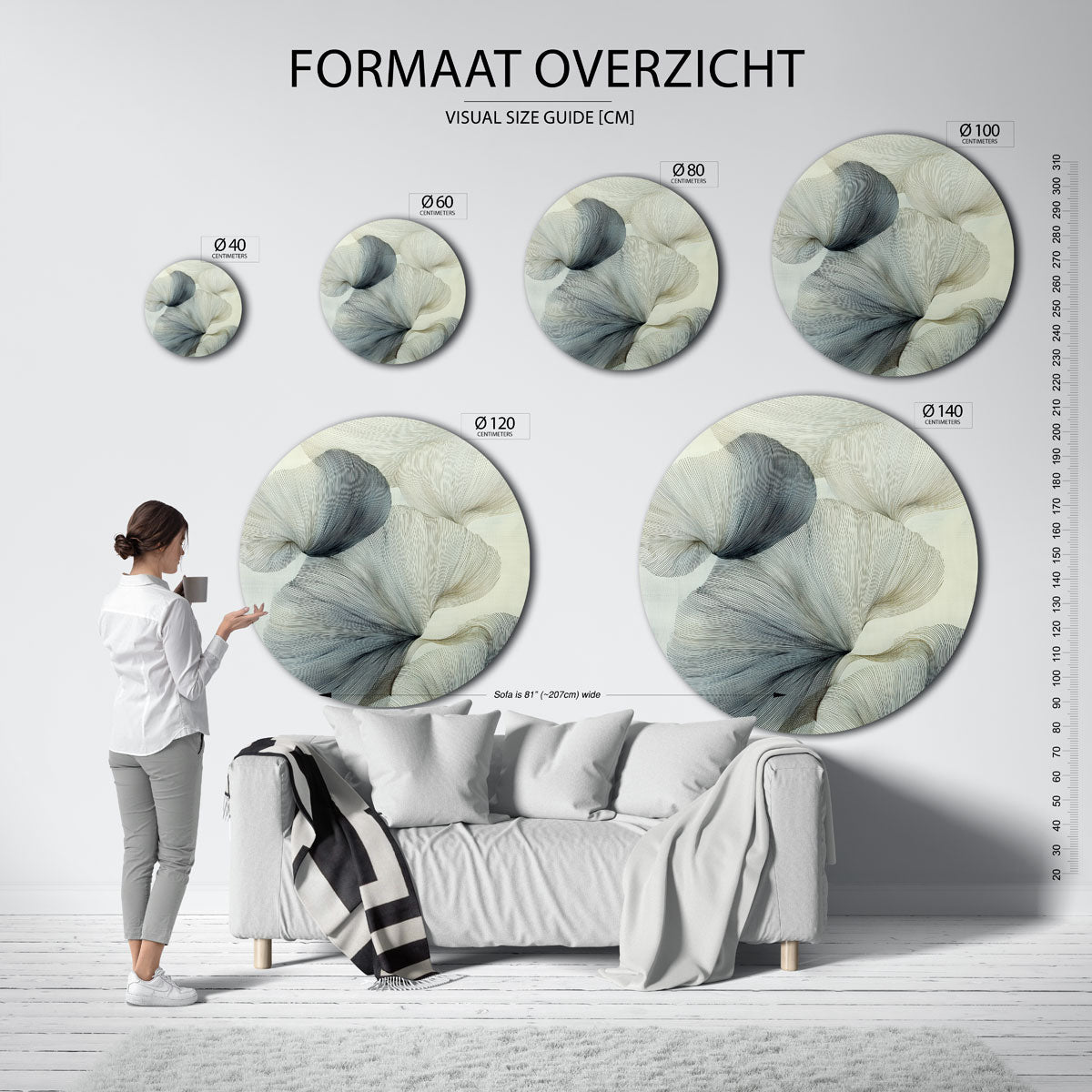 Organische vormen Muurcirkel
