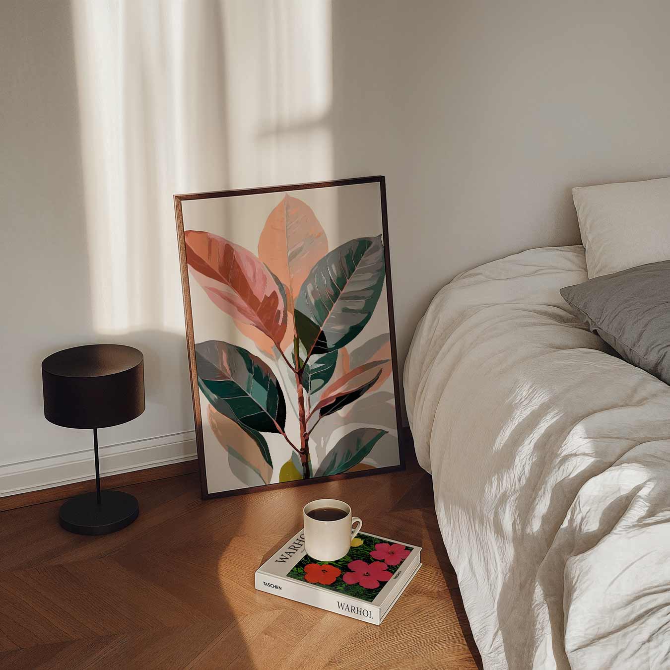 Botanische Kunstposter met Vrolijke Bladeren Poster-WallArtistic