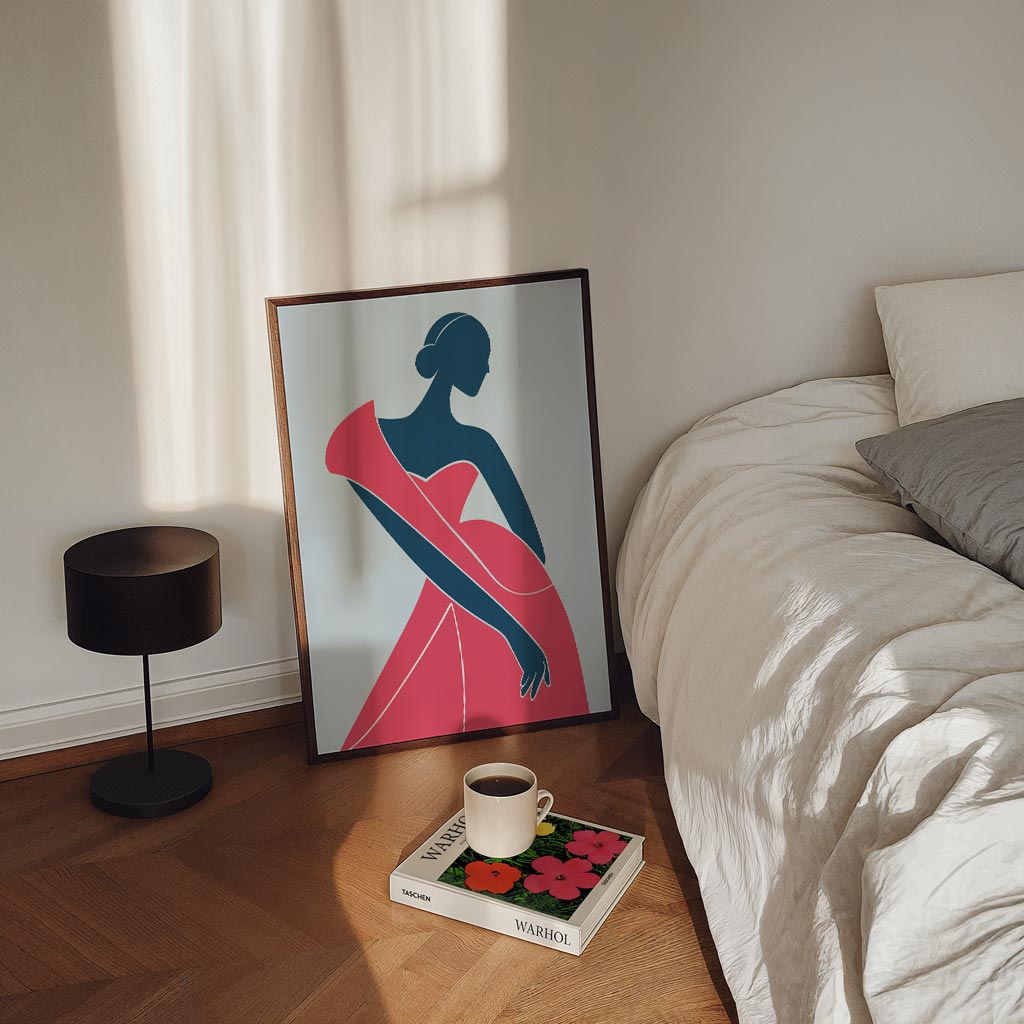 Elegante Vrouwelijke Silhouet Poster-WallArtistic
