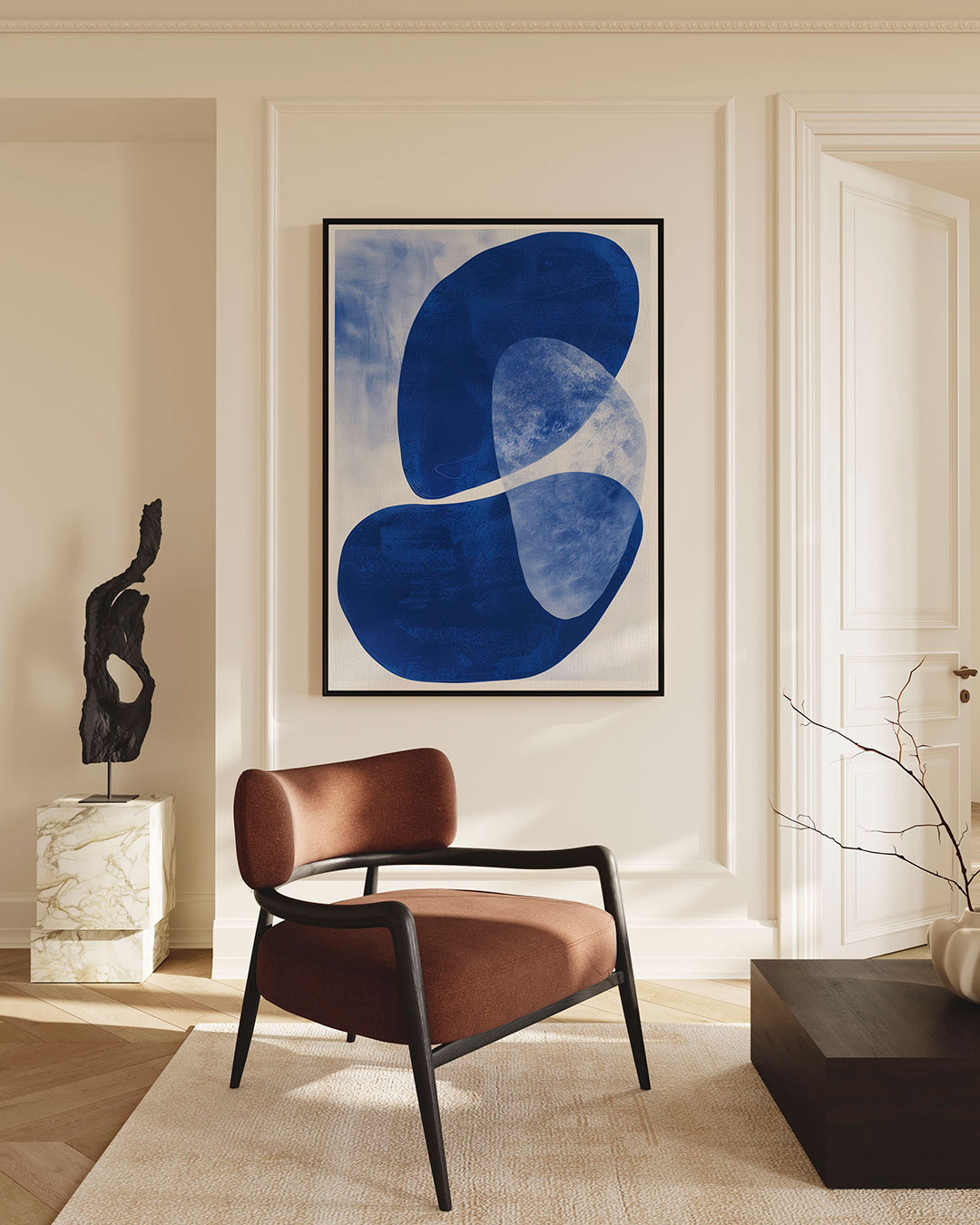Organische vormen compositie Kunstwerk