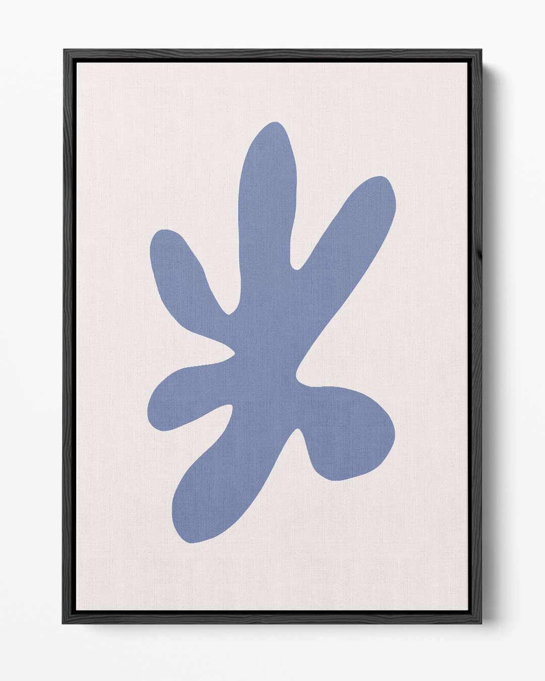 Modern Abstracte Bloem in Blauw Kunstwerk-canvas-dibond-plexiglas-wanddecoratie-WallArtistic