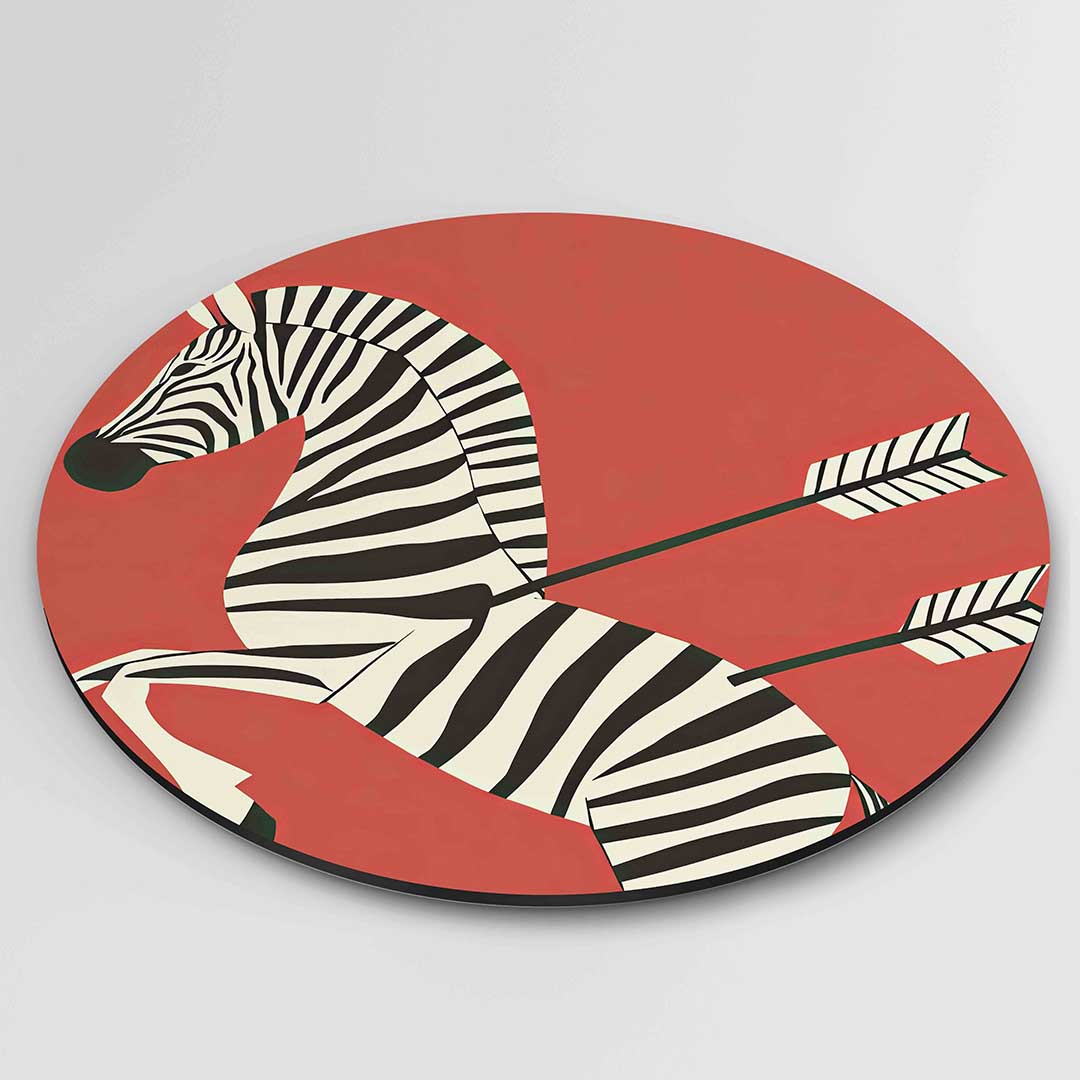 Zebra met pijlen Muurcirkel