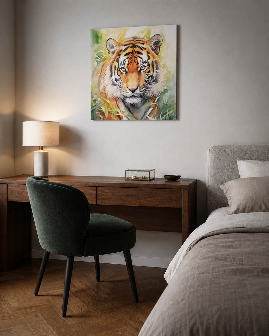 Tijger in jungle Kunstwerk
