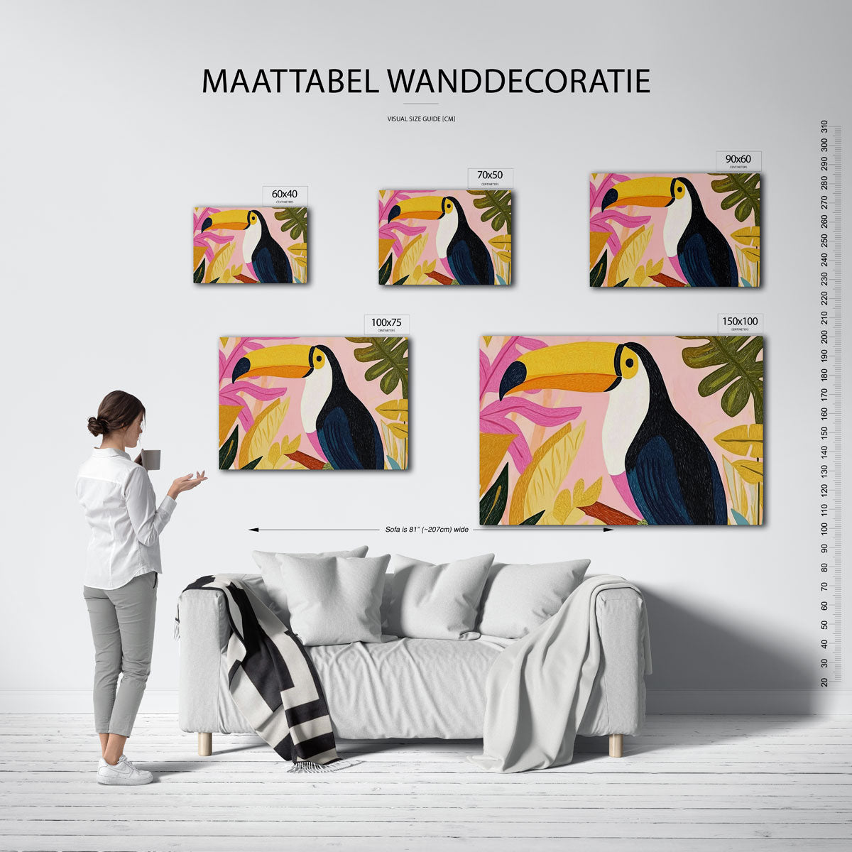 Vrolijke toekan Kunstwerk