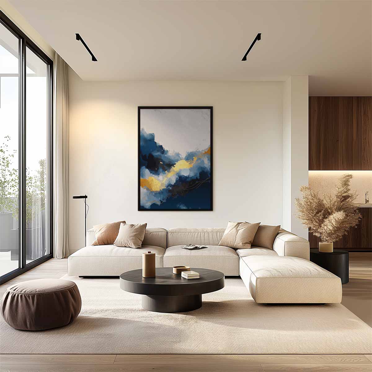 Hemelse Wolken Abstract Kunstwerk-canvas-dibond-plexiglas-wanddecoratie-WallArtistic
