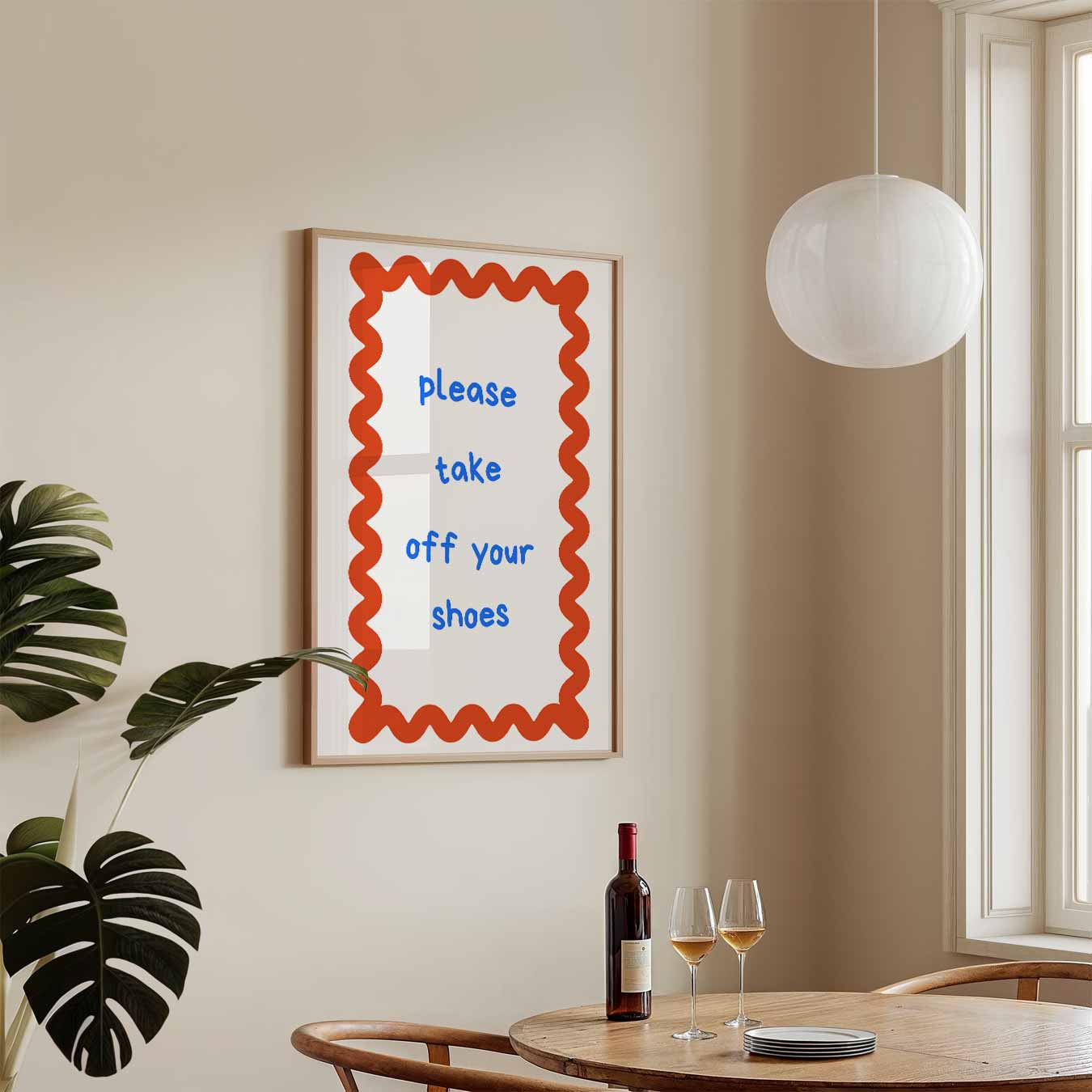 Welkomstposter "Schoenen Uit! Poster-WallArtistic