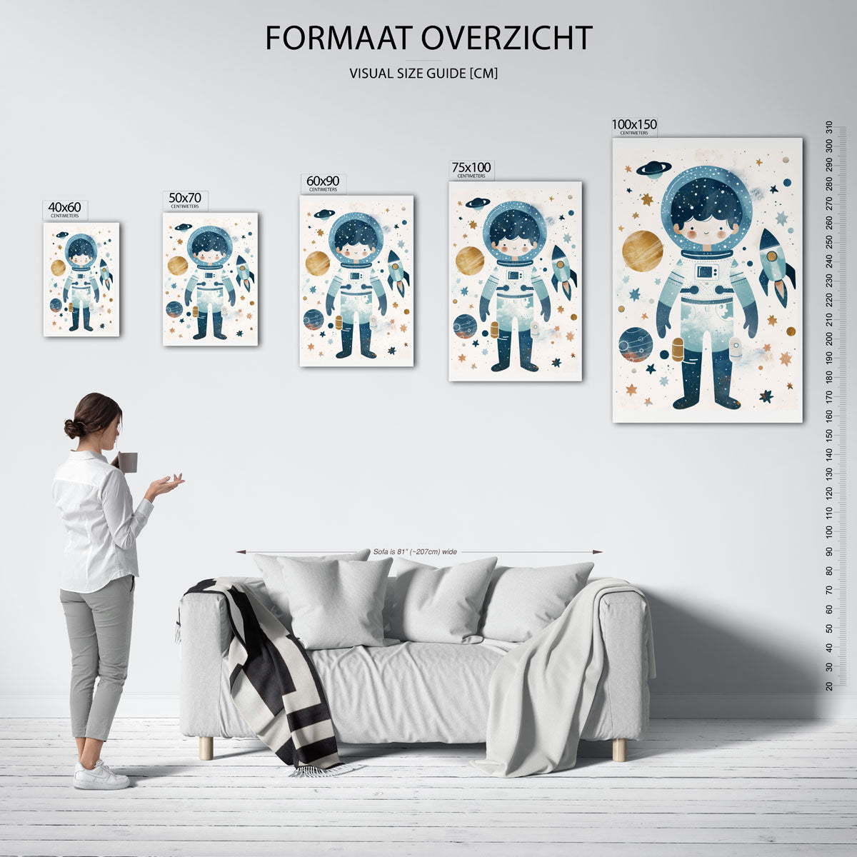 Speelse ruimteverkenner Kunstwerk