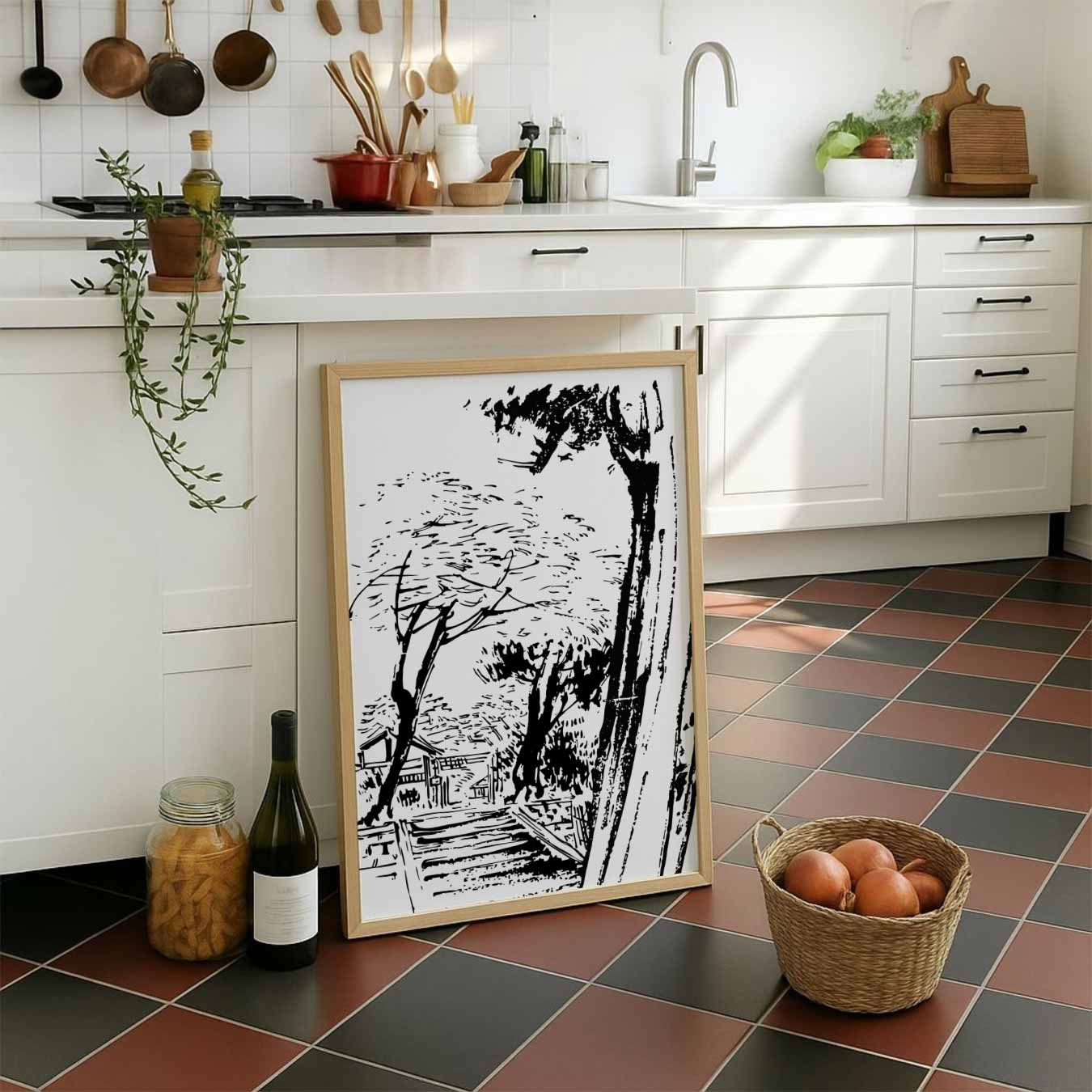 Rustiek Boslandschap Poster-WallArtistic