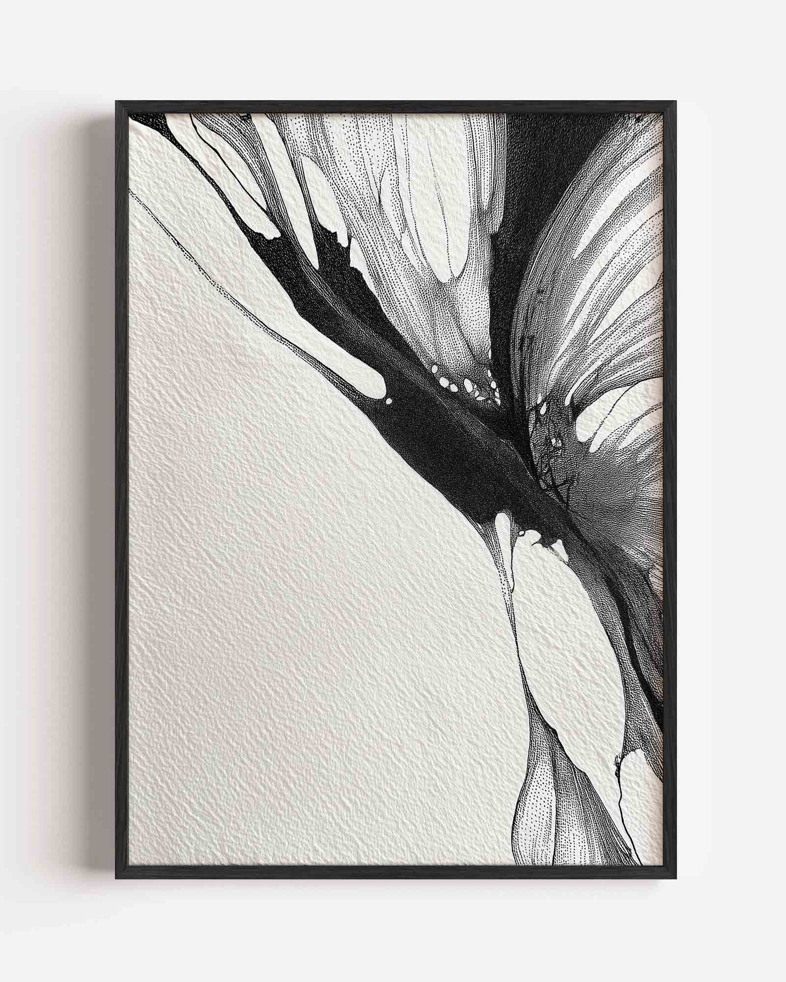 Abstracte zwart wit Poster