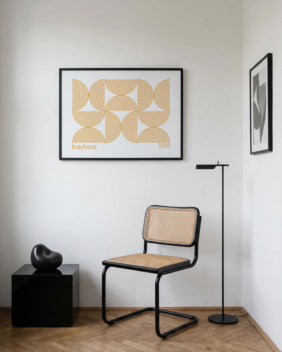 Cirkelpatroon en lijnen Poster