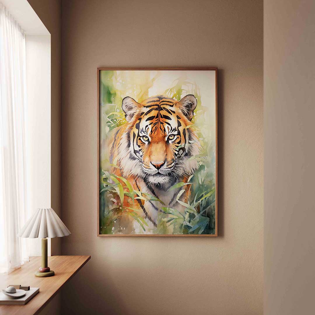Tijger in jungle Poster