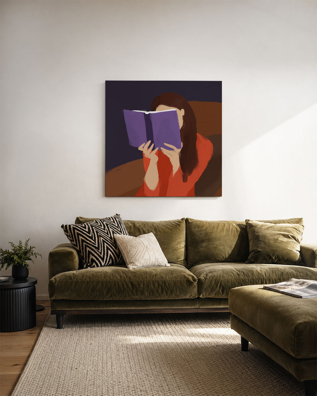 Lezende vrouw Kunstwerk