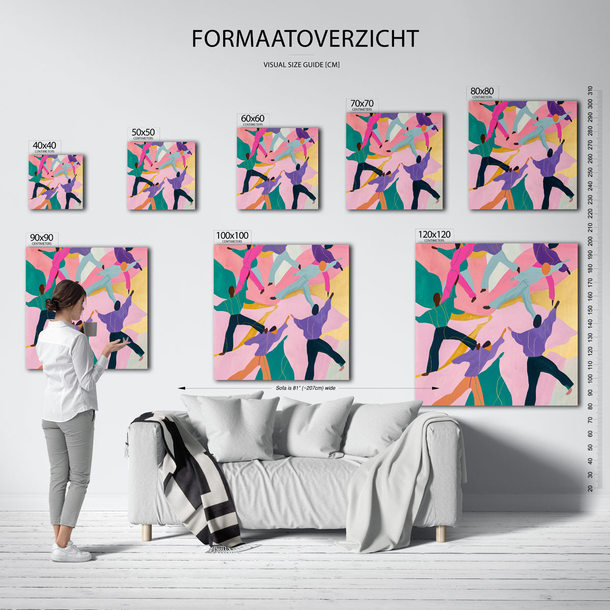 Dansende figuren Poster