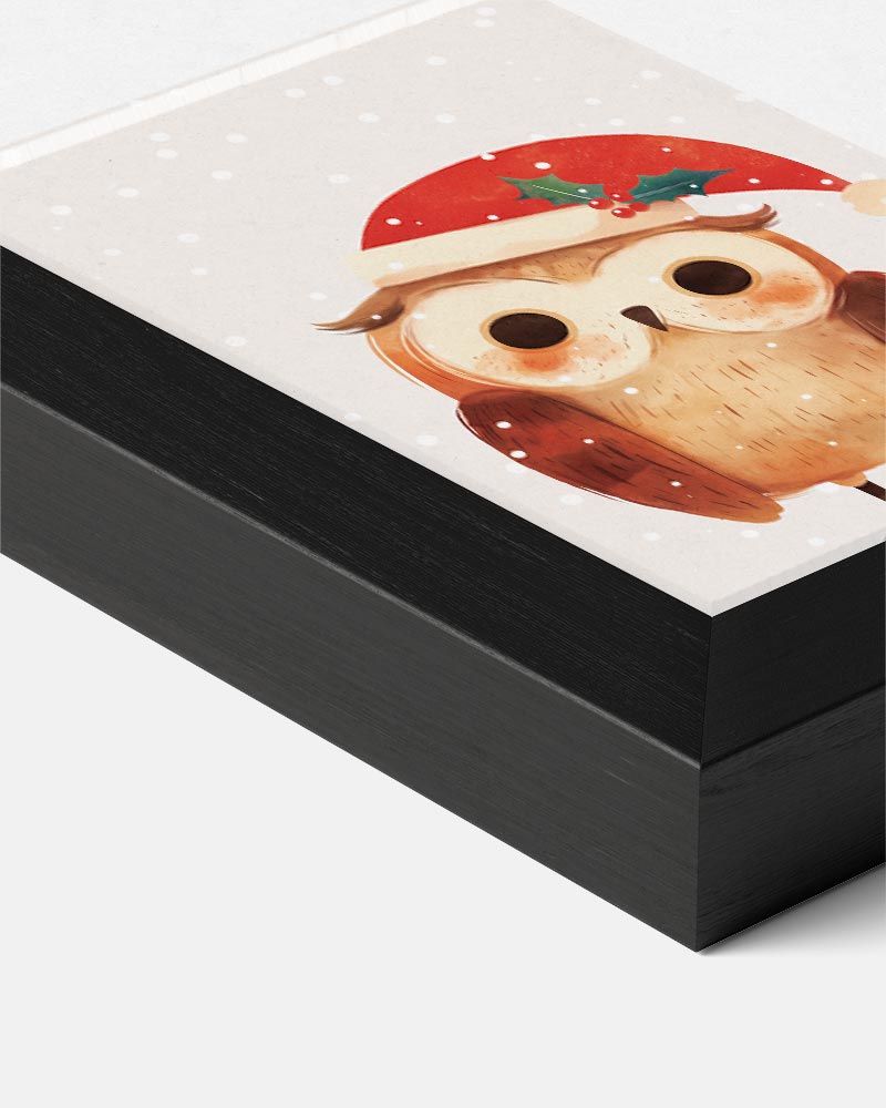 Kerst Uilen Poster-WallArtistic