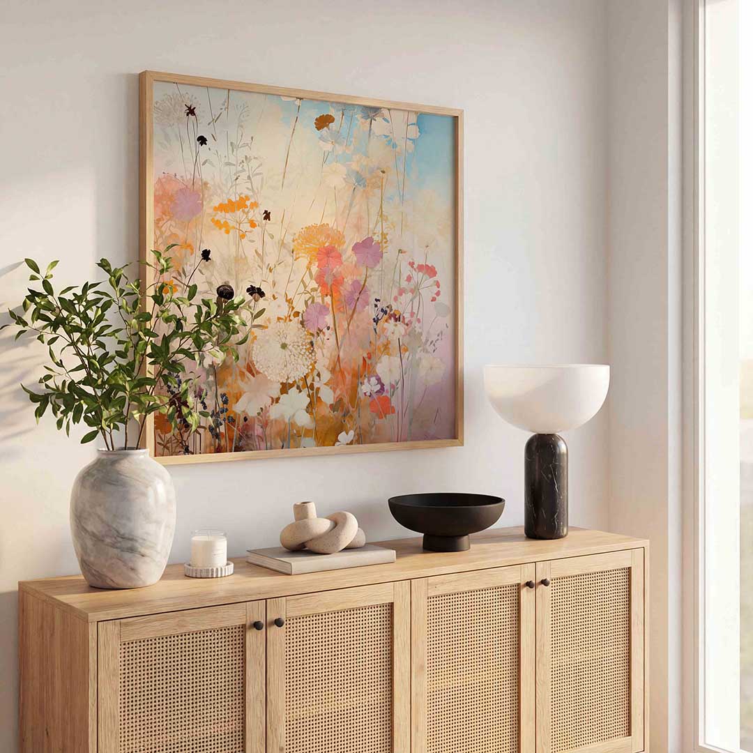 Bloemen in zachte tinten Poster