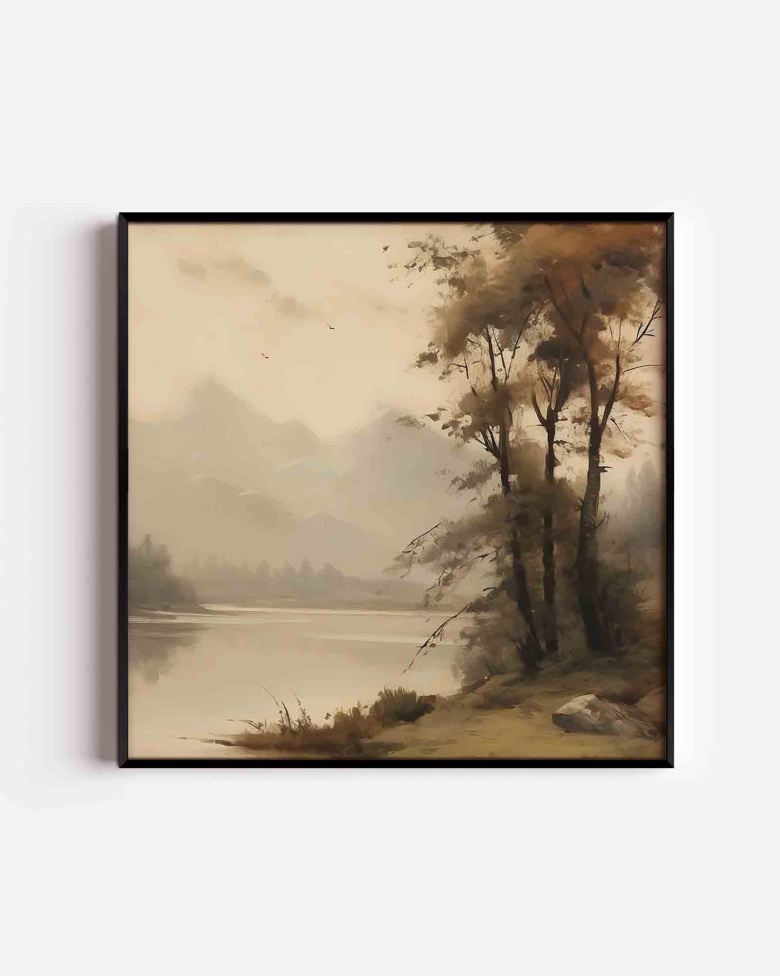 Landschap met bomen Poster