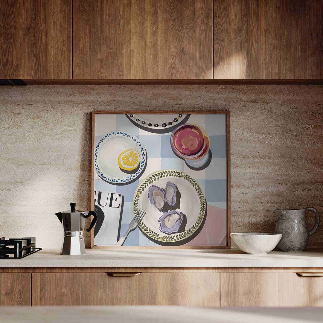 Oesters en citroen Poster