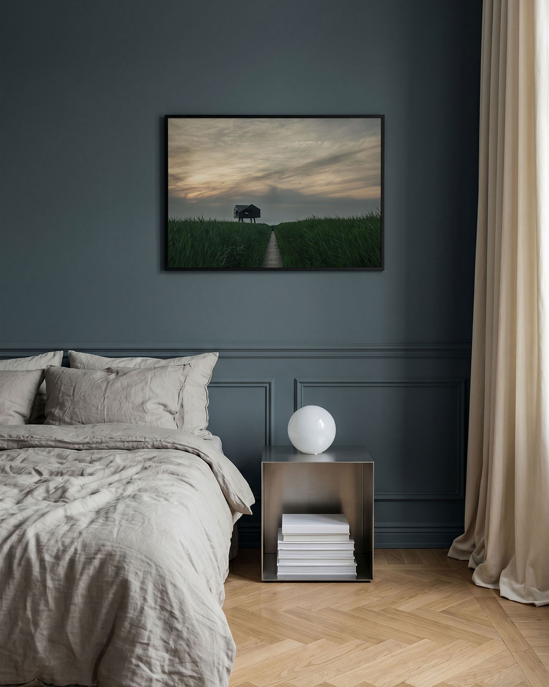 Hut in het veld Poster