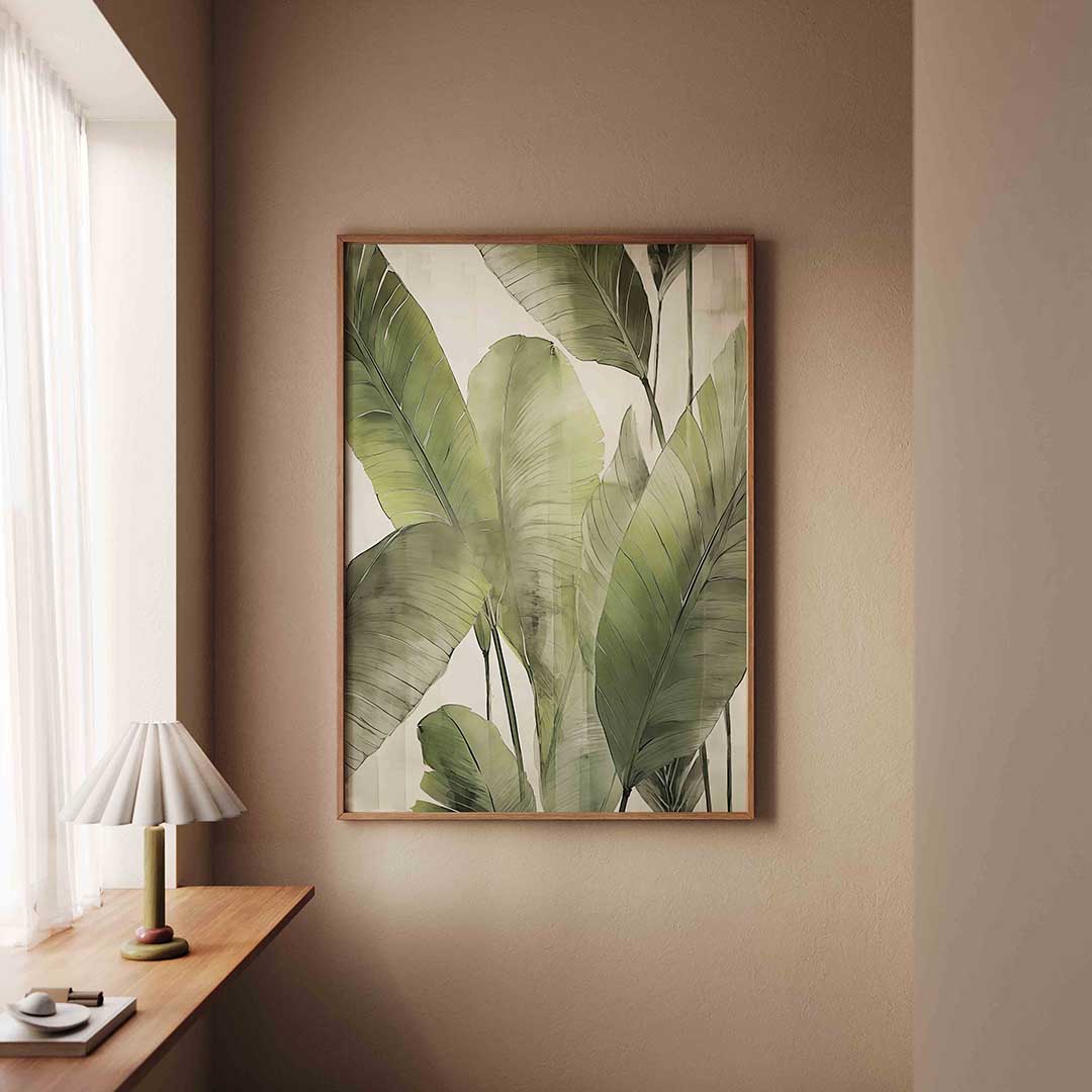 Grote groene bladeren Poster