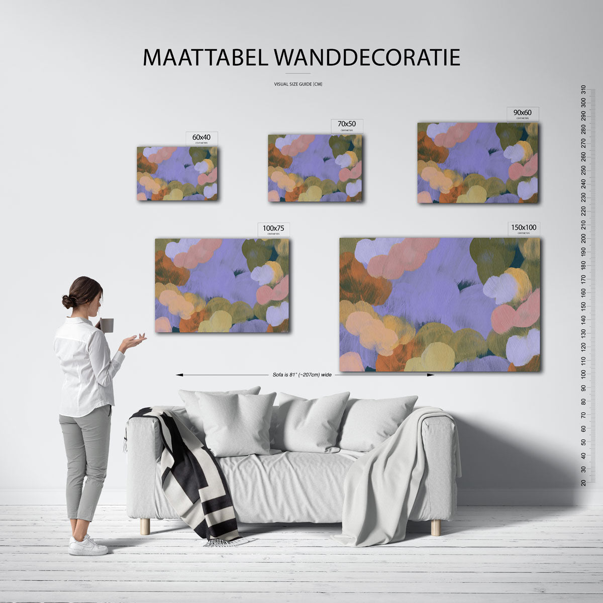 Kleurrijke vormen Kunstwerk