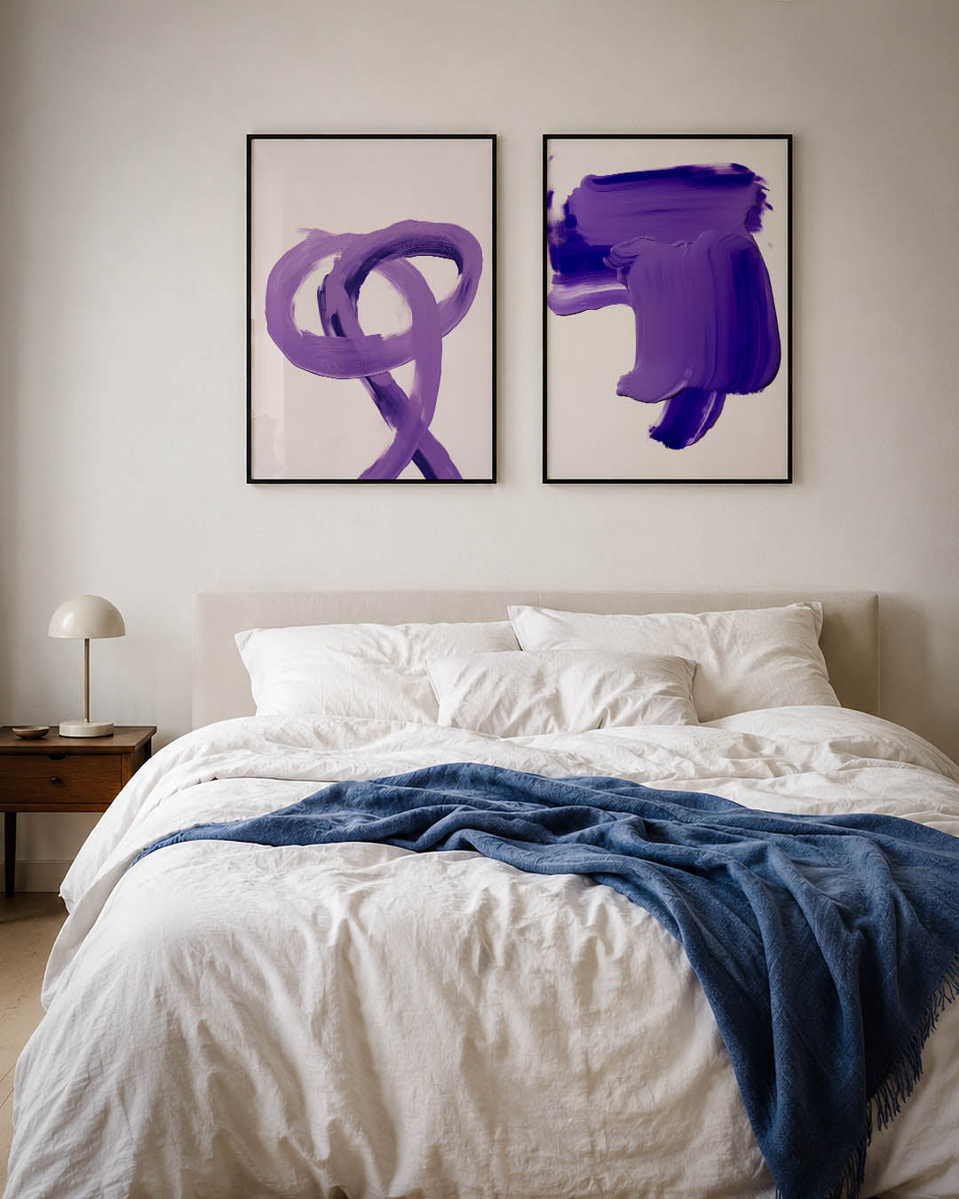 Paarse kleurbeweging Posterset
